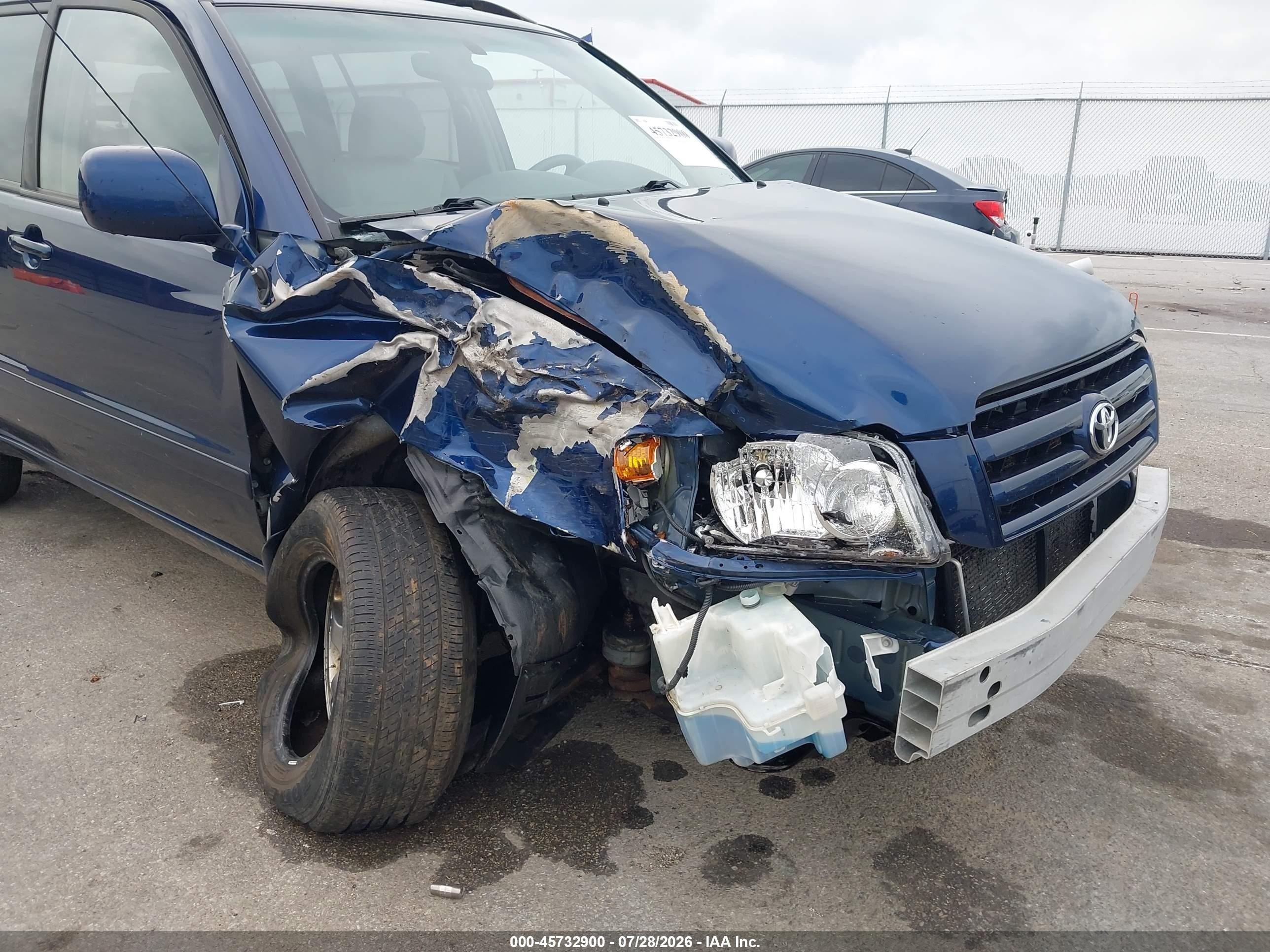 2006 Toyota Highlander V6 Blue vin: JTEGP21AX60104898