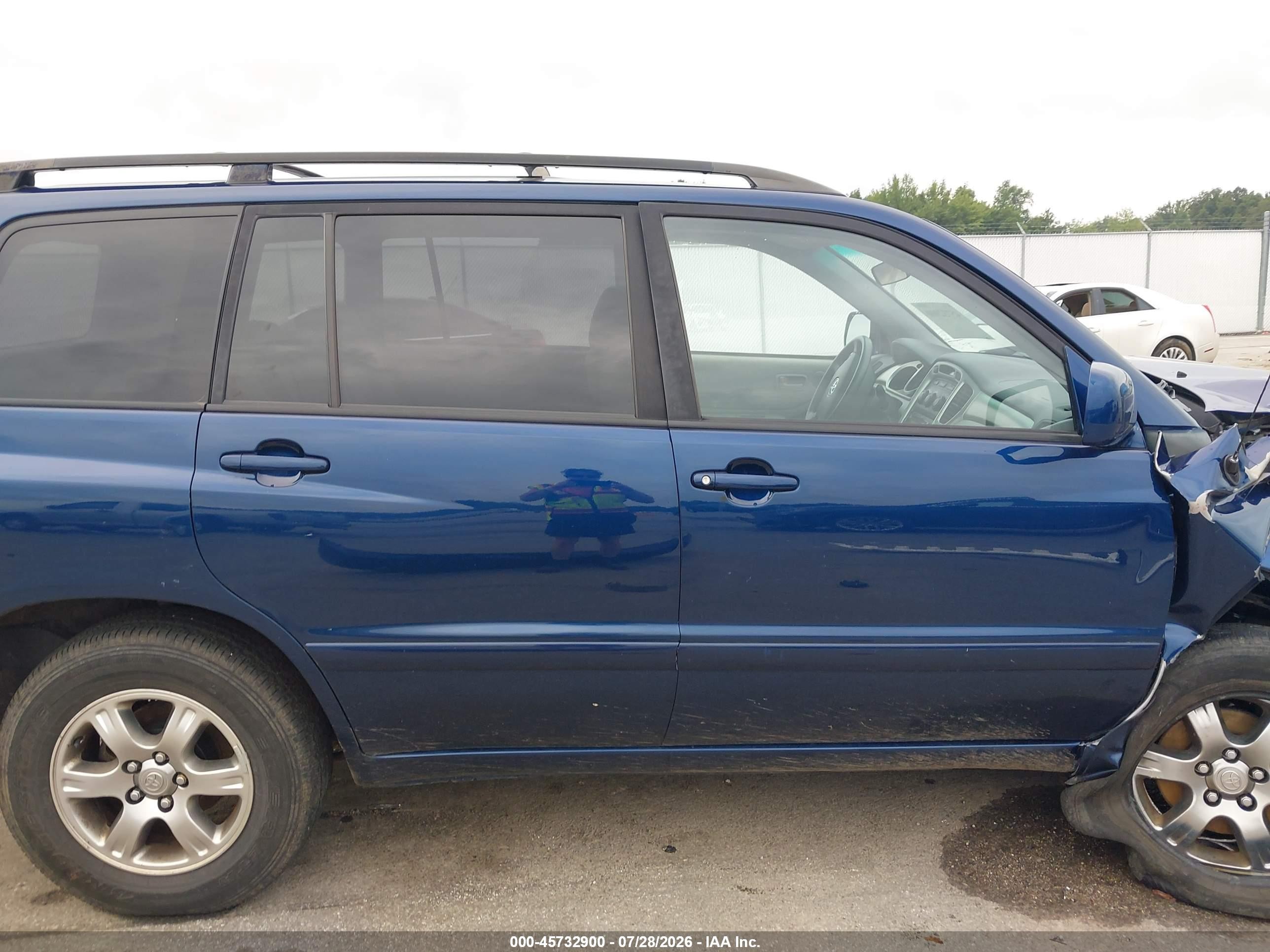 2006 Toyota Highlander V6 Blue vin: JTEGP21AX60104898