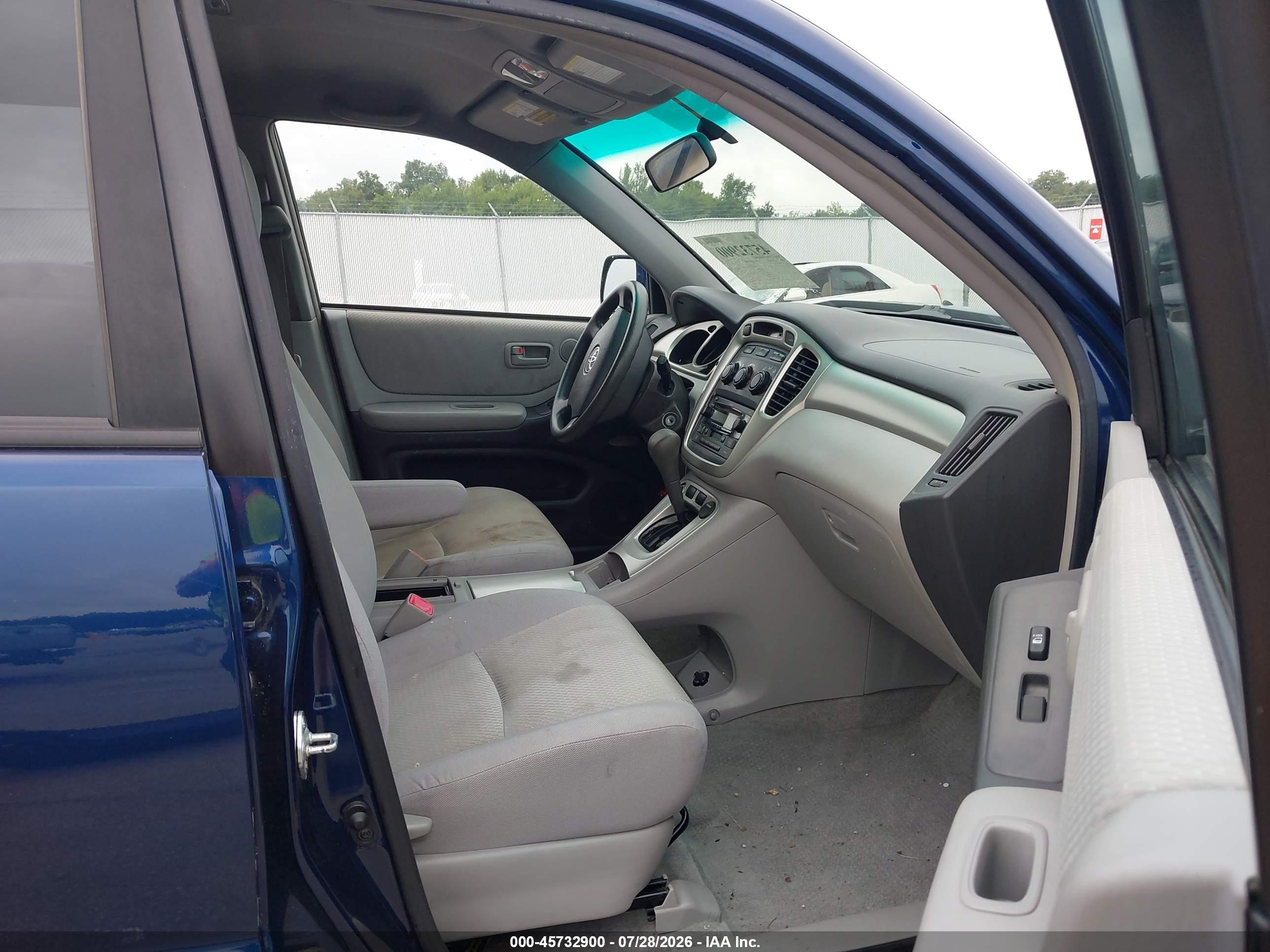 2006 Toyota Highlander V6 Blue vin: JTEGP21AX60104898