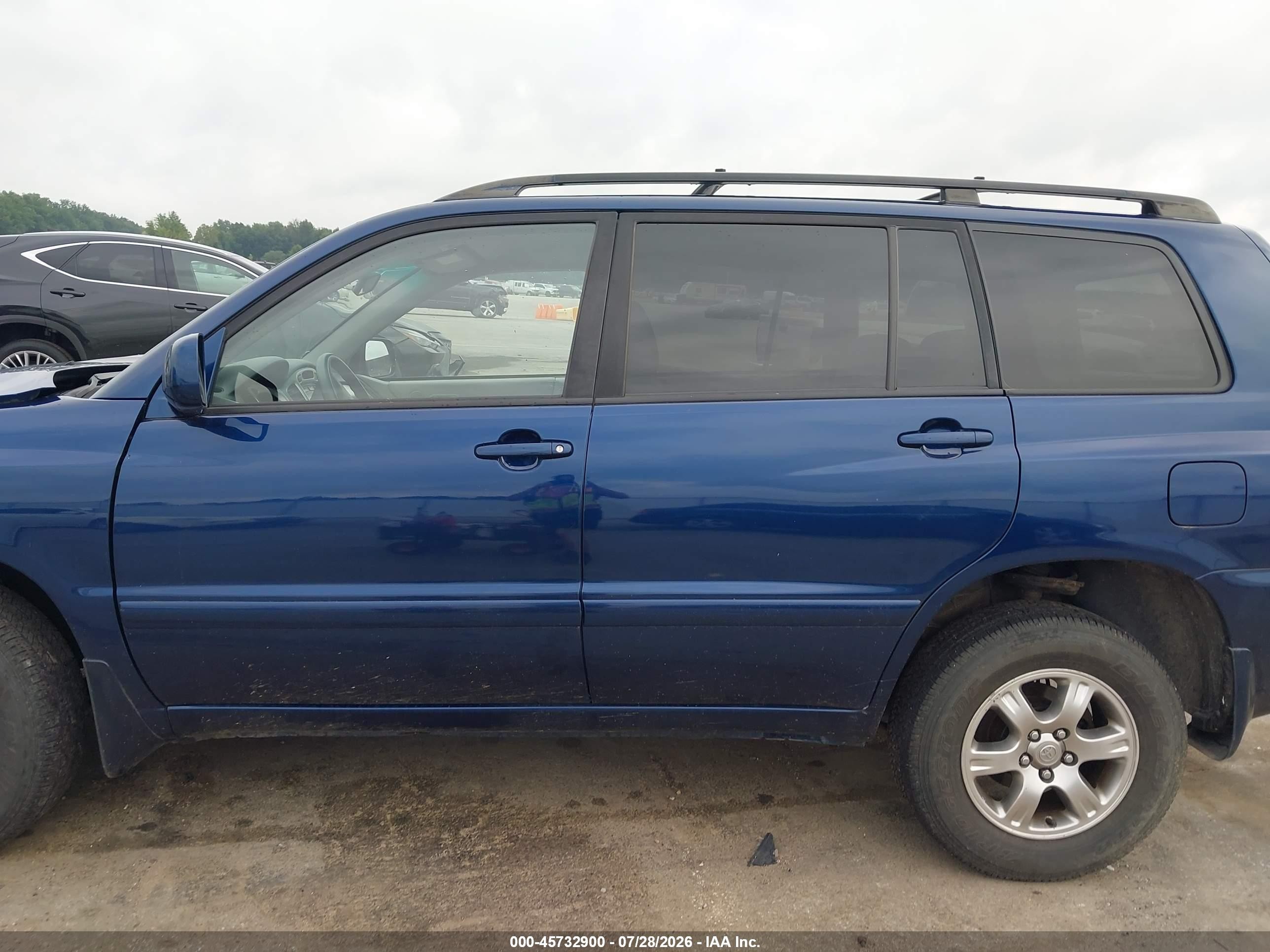 2006 Toyota Highlander V6 Blue vin: JTEGP21AX60104898