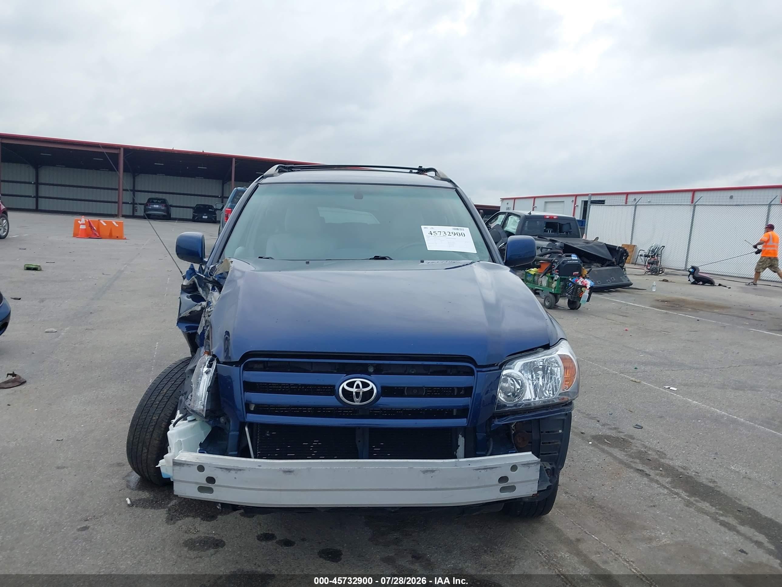2006 Toyota Highlander V6 Blue vin: JTEGP21AX60104898