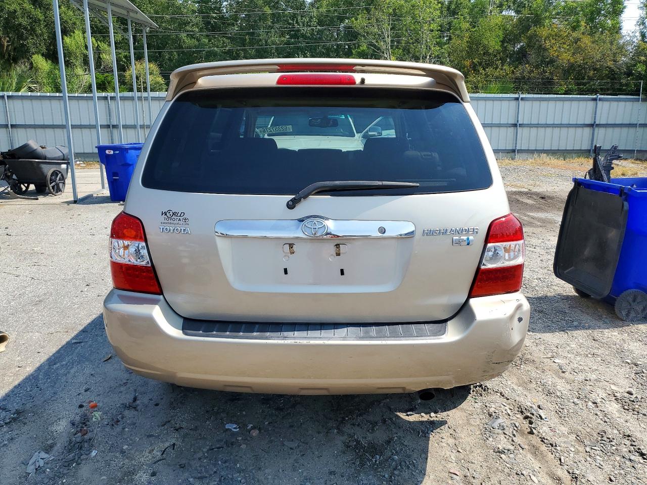 2007 Toyota Highlander Hybrid Tan vin: JTEGW21A270020871