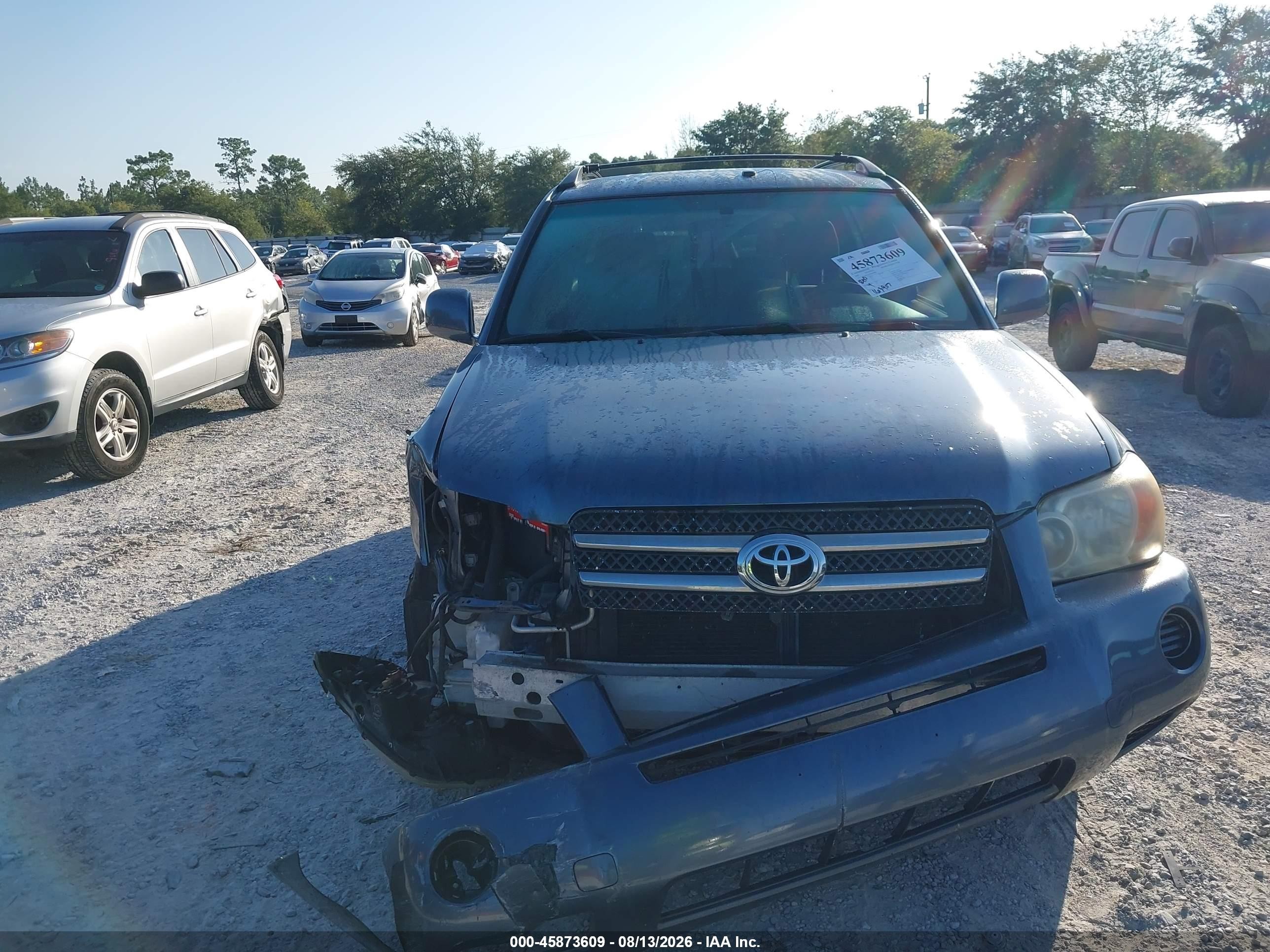 2007 Toyota Highlander Hybrid V6 (2 Rows) (cvt-e) Blue vin: JTEGW21A770019988