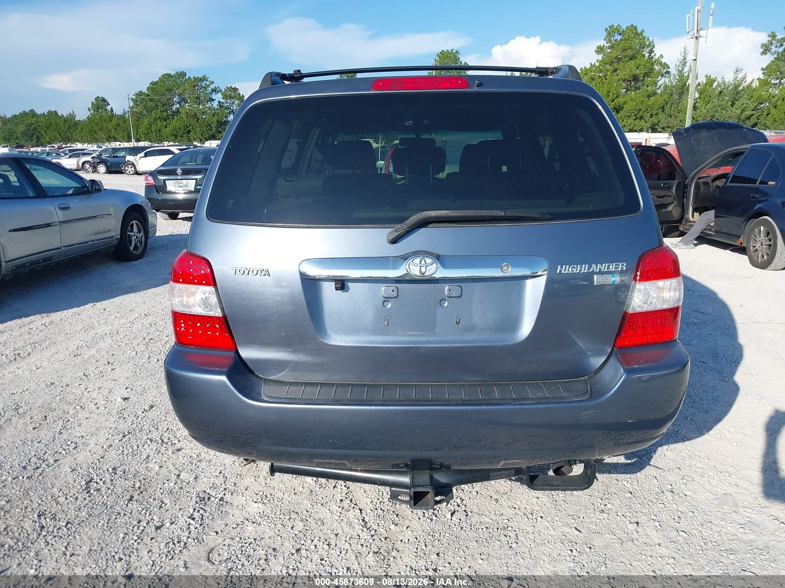 2007 Toyota Highlander Hybrid V6 (2 Rows) (cvt-e) Blue vin: JTEGW21A770019988