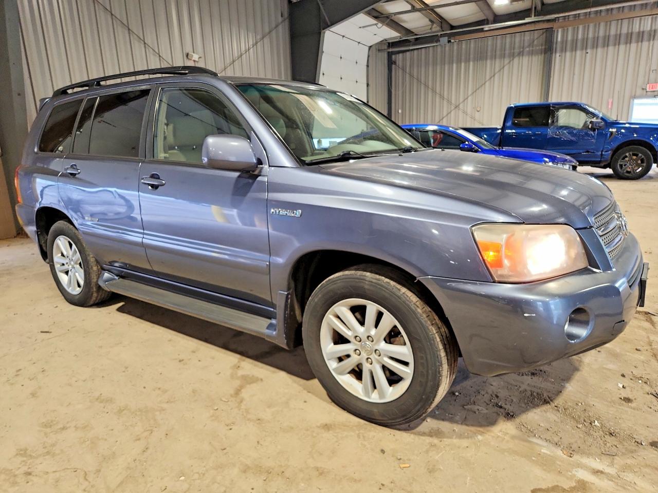 2007 Toyota Highlander Hybrid Синий vin: JTEGW21A970016641