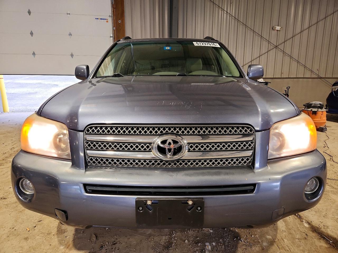 2007 Toyota Highlander Hybrid Синий vin: JTEGW21A970016641
