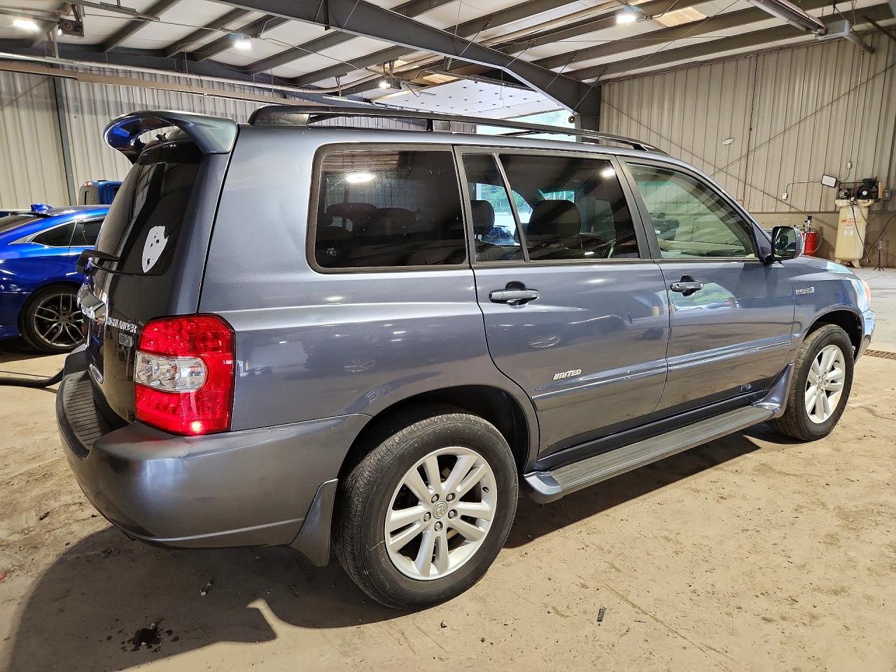 2007 Toyota Highlander Hybrid Синий vin: JTEGW21A970016641