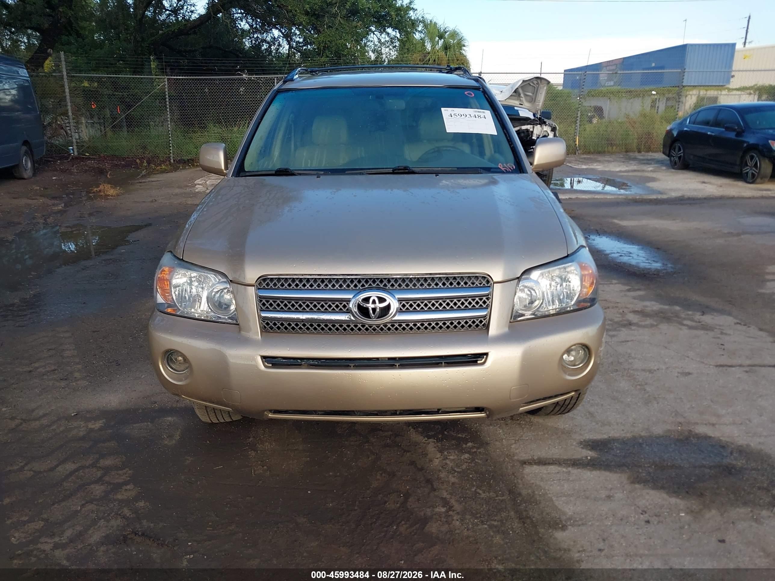2007 Toyota Highlander Hybrid Gold vin: JTEGW21AX70022450