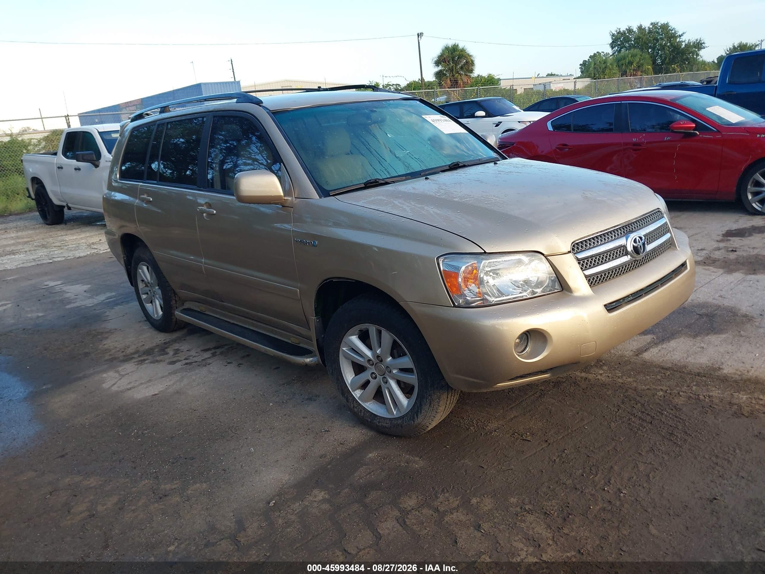 2007 Toyota Highlander Hybrid Gold vin: JTEGW21AX70022450