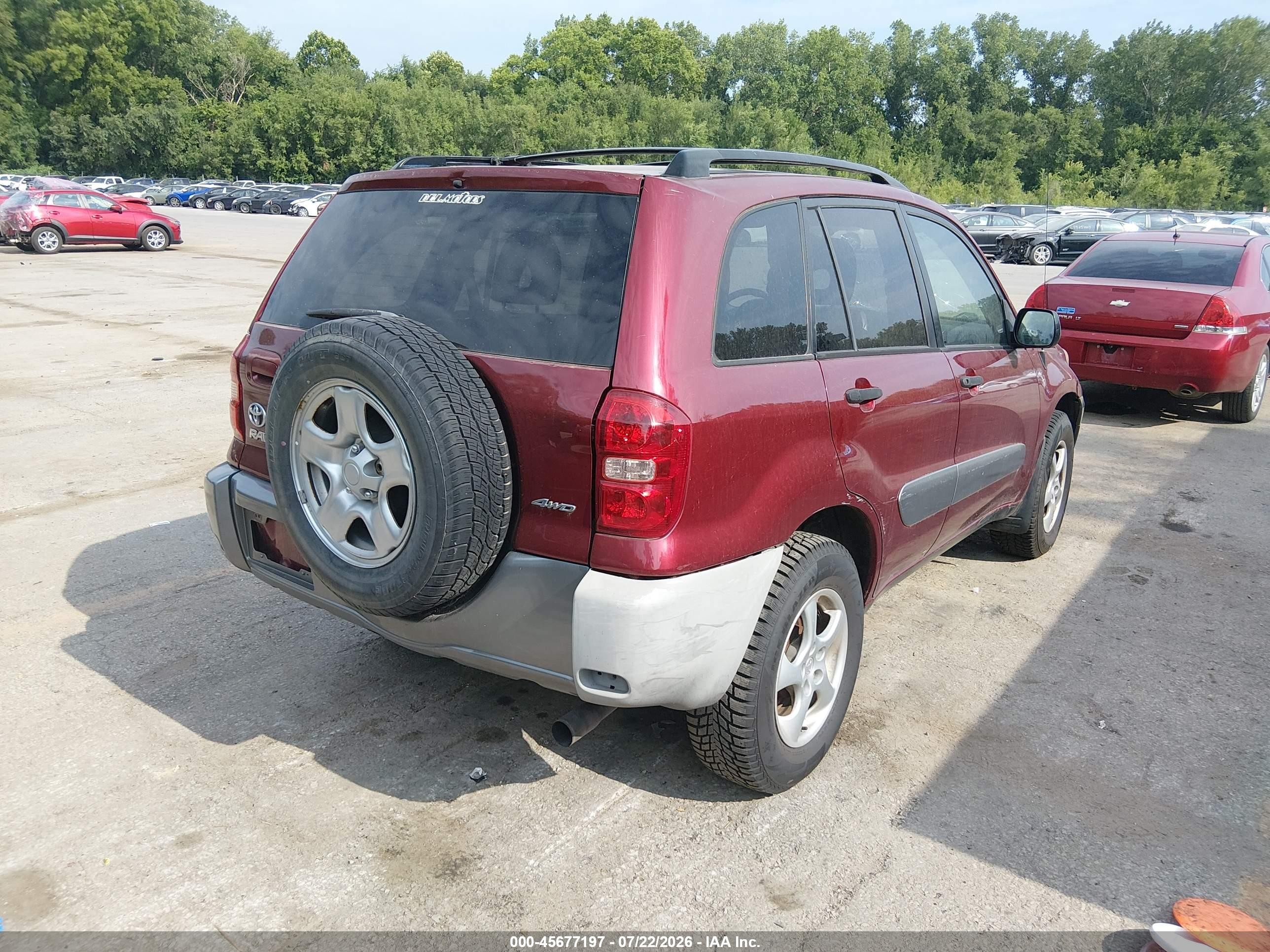 2004 Toyota Rav4   Red vin: JTEHD20V040018109