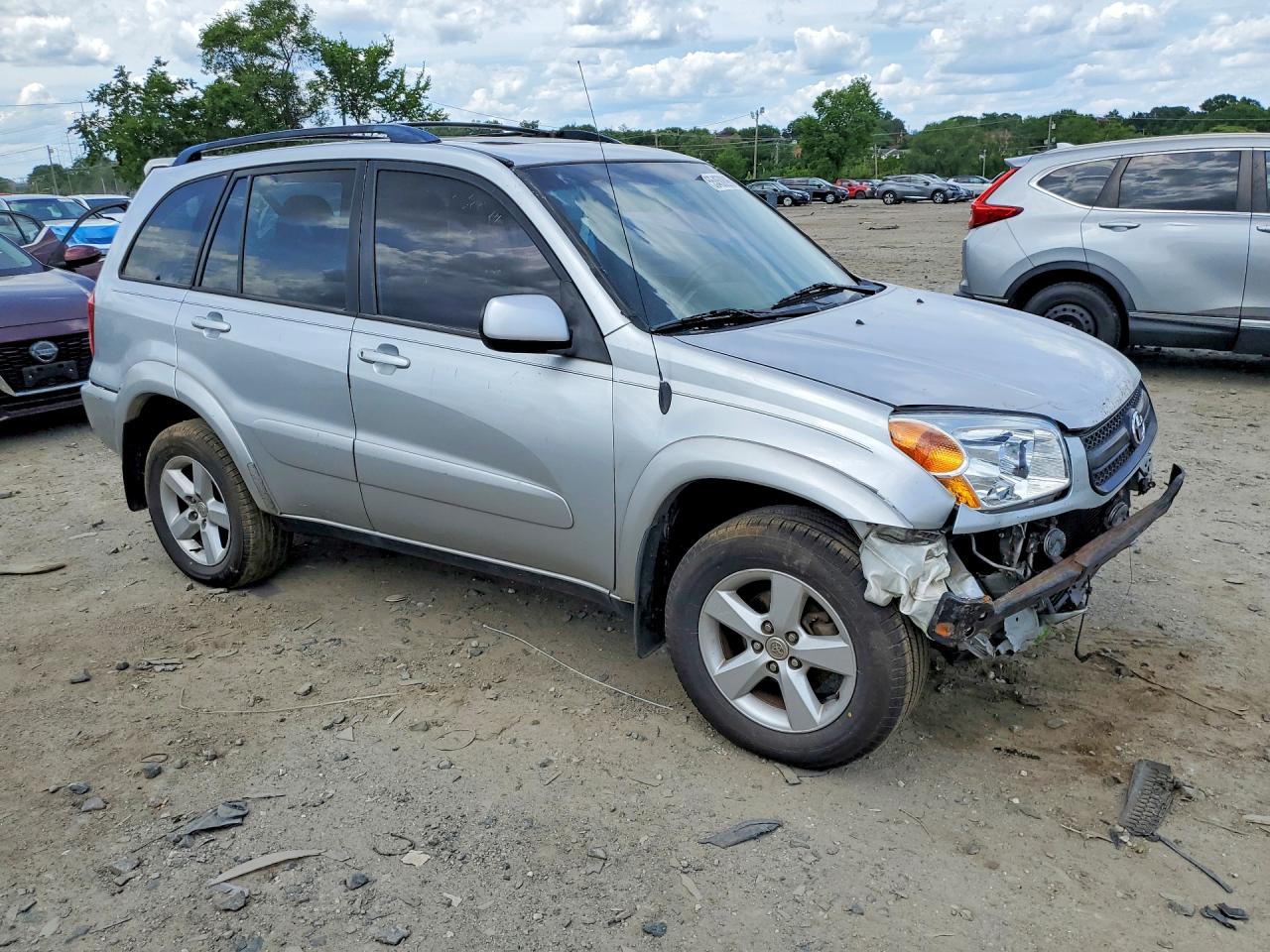 2005 Toyota Rav4 Base Silver vin: JTEHD20V550040317