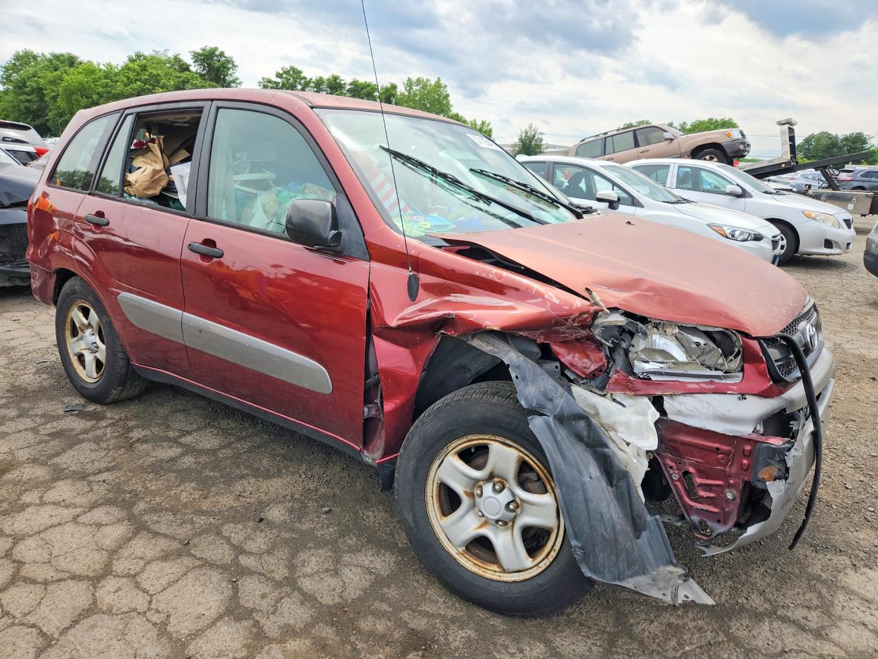2005 Toyota Rav4 Base Burgundy vin: JTEHD20V550071082