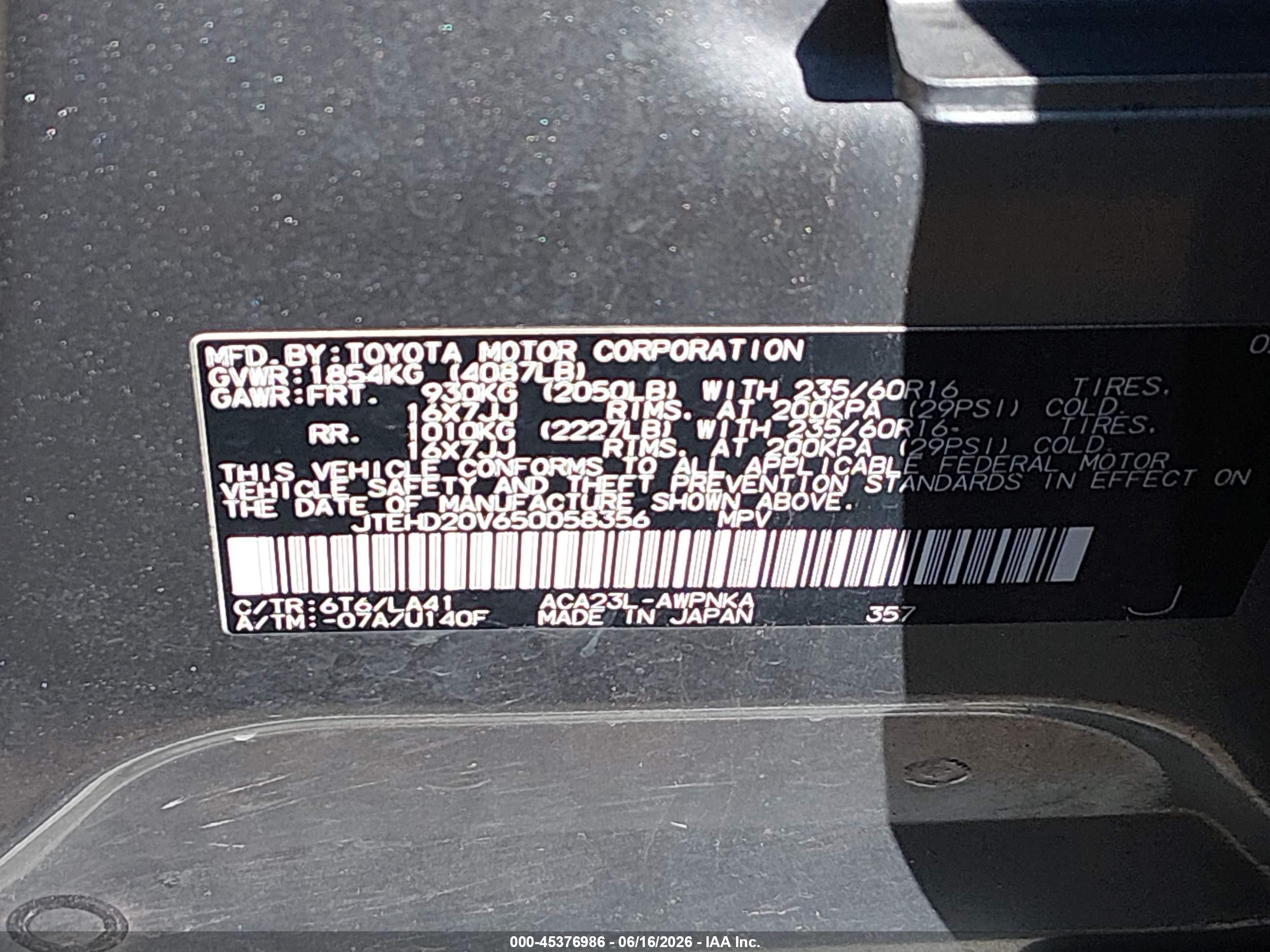 2005 Toyota Rav4   Silver vin: JTEHD20V650058356