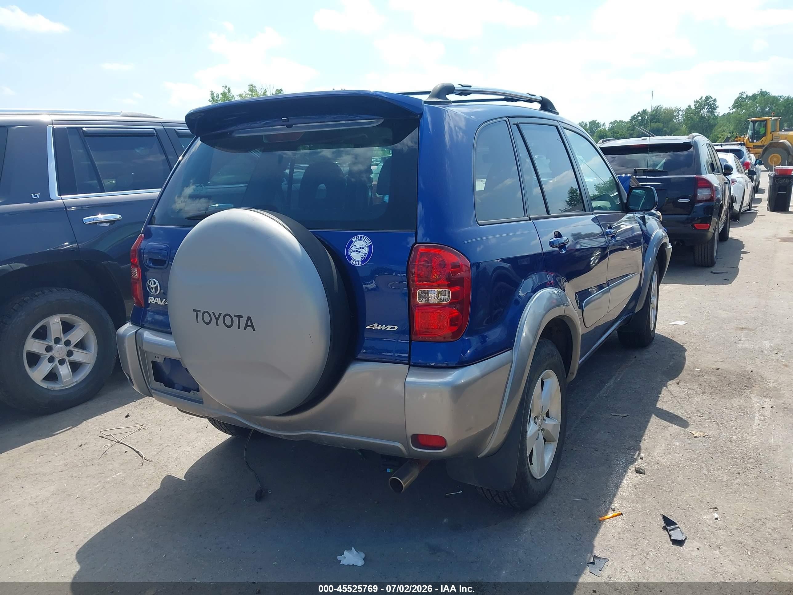 2005 Toyota Rav4 Синий vin: JTEHD20V656037701