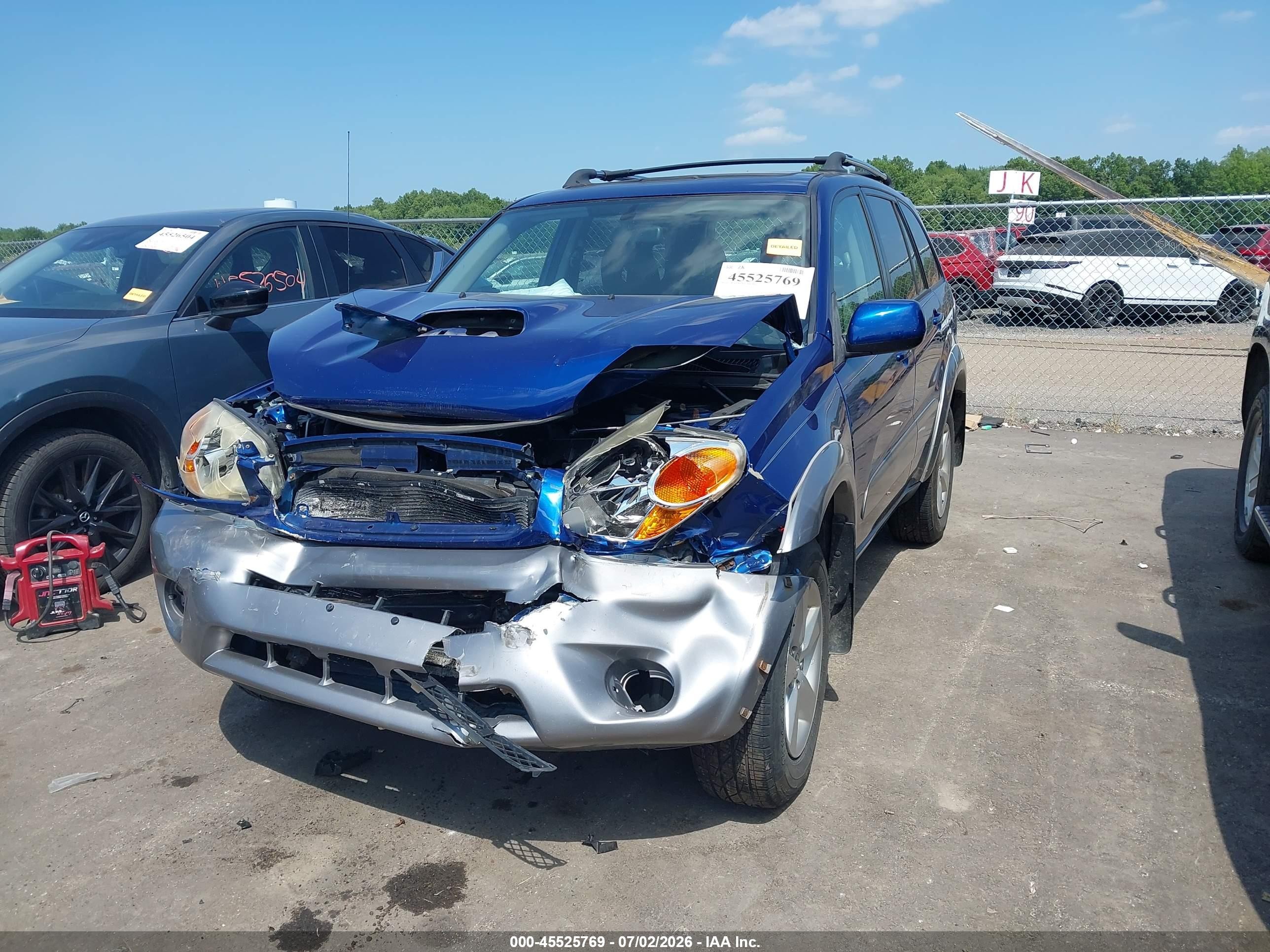 2005 Toyota Rav4 Синий vin: JTEHD20V656037701