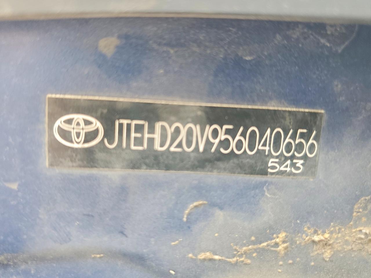 2005 Toyota Rav4 Base Blue vin: JTEHD20V956040656