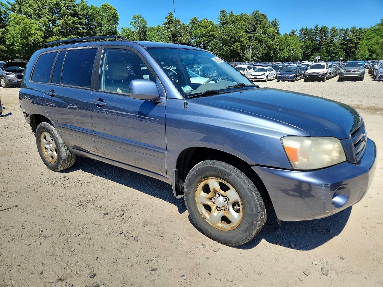 2004 Toyota Highlander Base Blue vin: JTEHD21A140031561