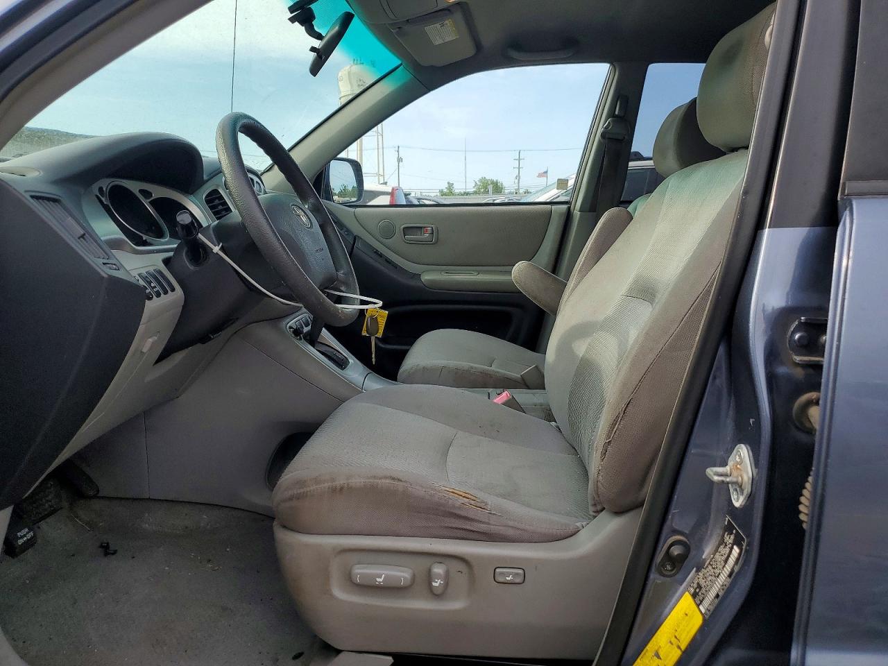 2007 Toyota Highlander Base Blue vin: JTEHD21A270046283