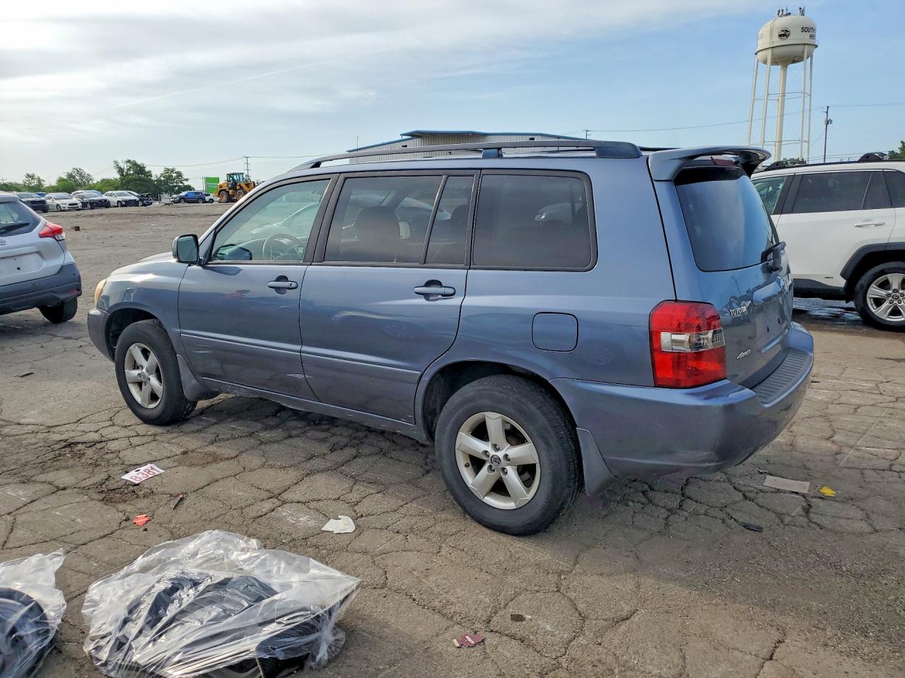 2007 Toyota Highlander Base Blue vin: JTEHD21A270046283