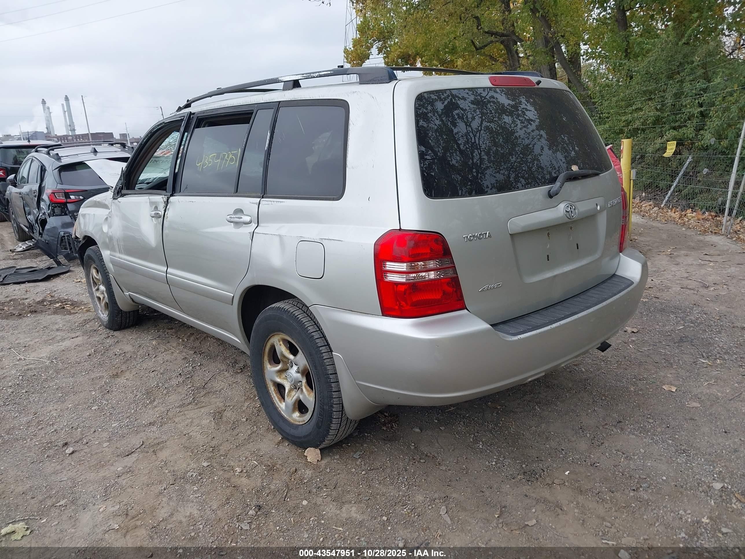 2003 Toyota Highlander   Silver vin: JTEHD21A430024067