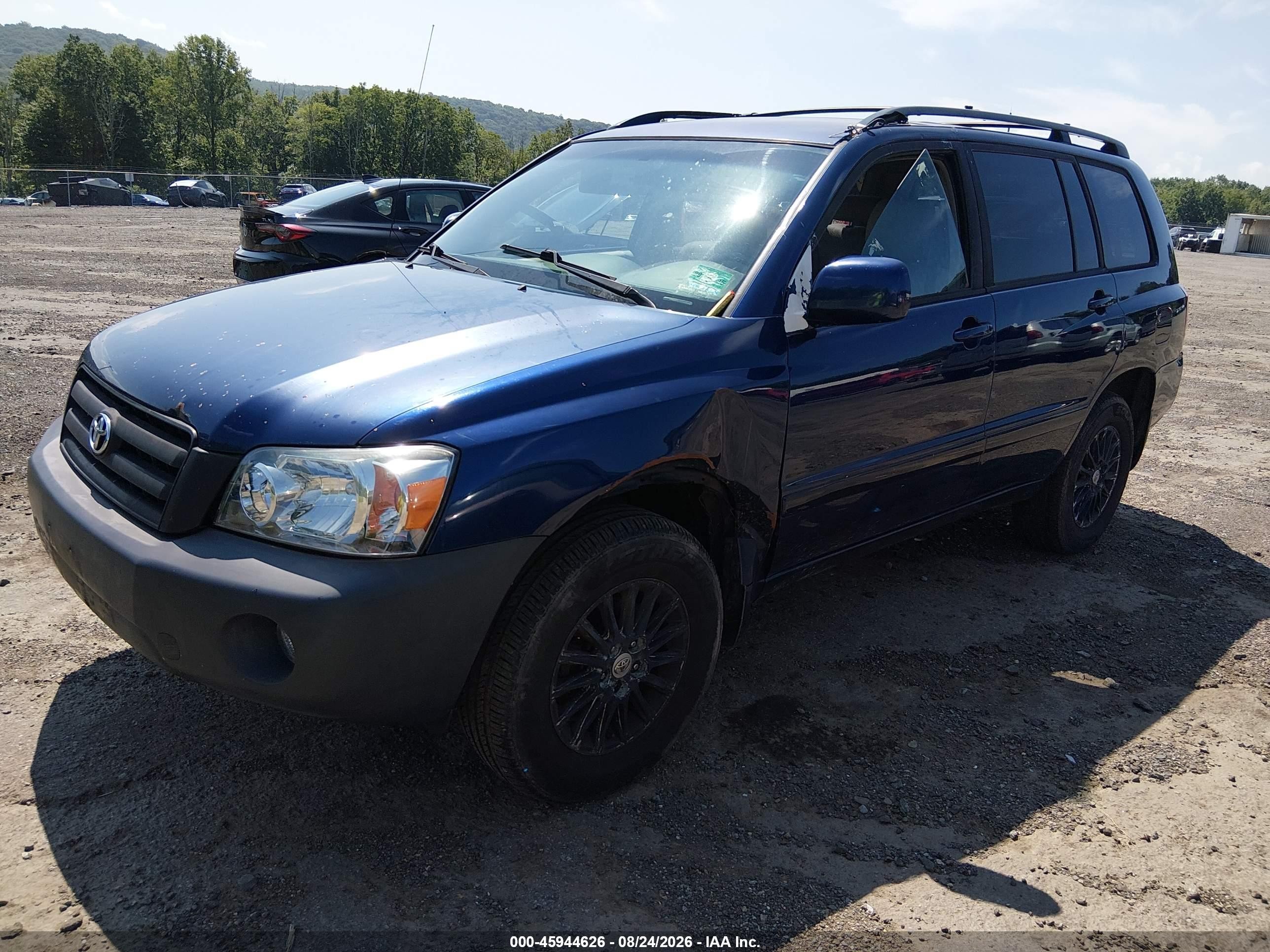 2005 Toyota Highlander   Blue vin: JTEHD21A450037792