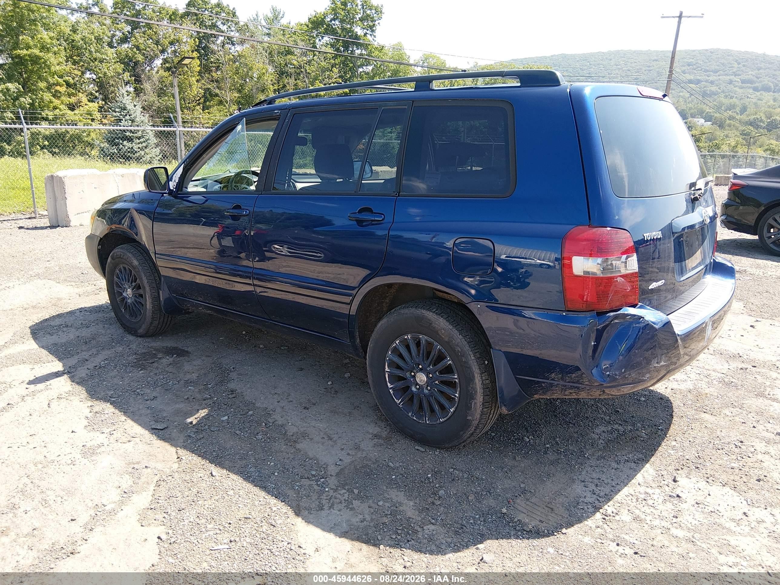 2005 Toyota Highlander   Blue vin: JTEHD21A450037792