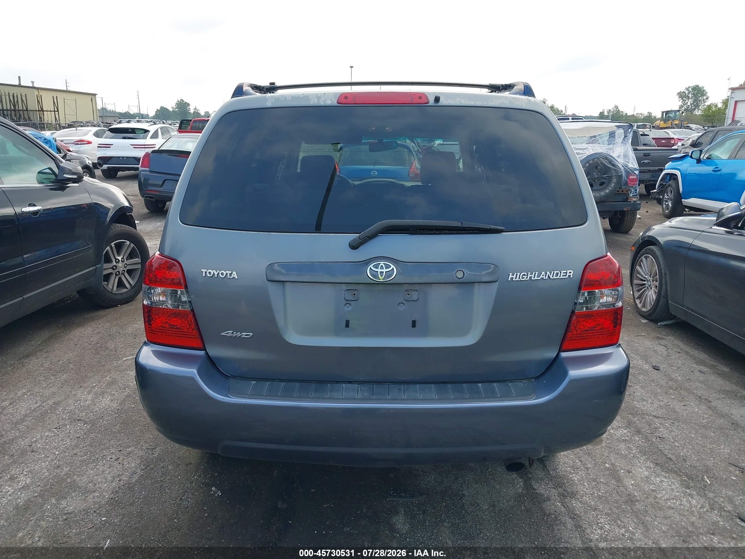2005 Toyota Highlander   Gray vin: JTEHD21A550037249