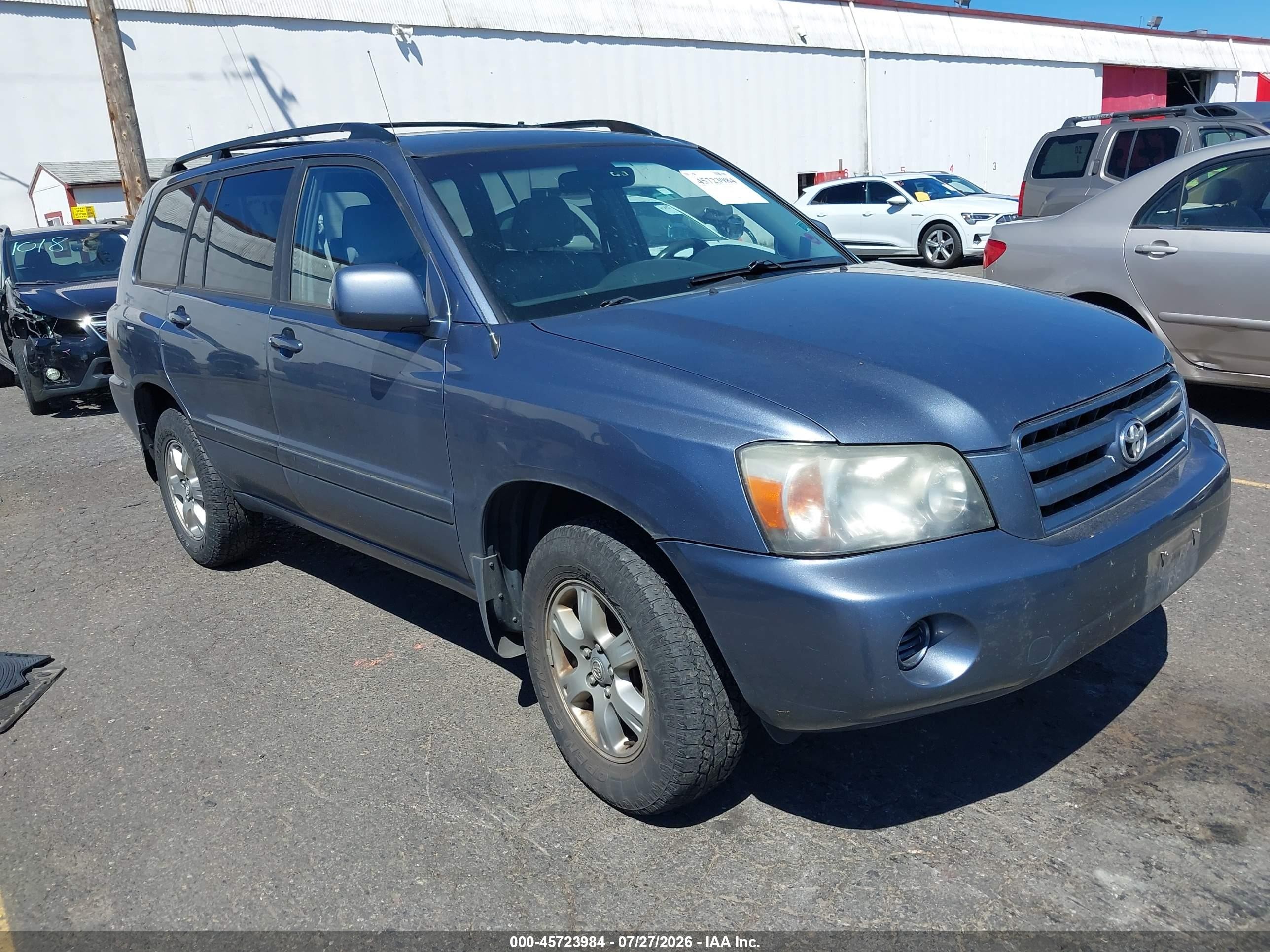 2006 Toyota Highlander   Light Blue vin: JTEHD21A560044865