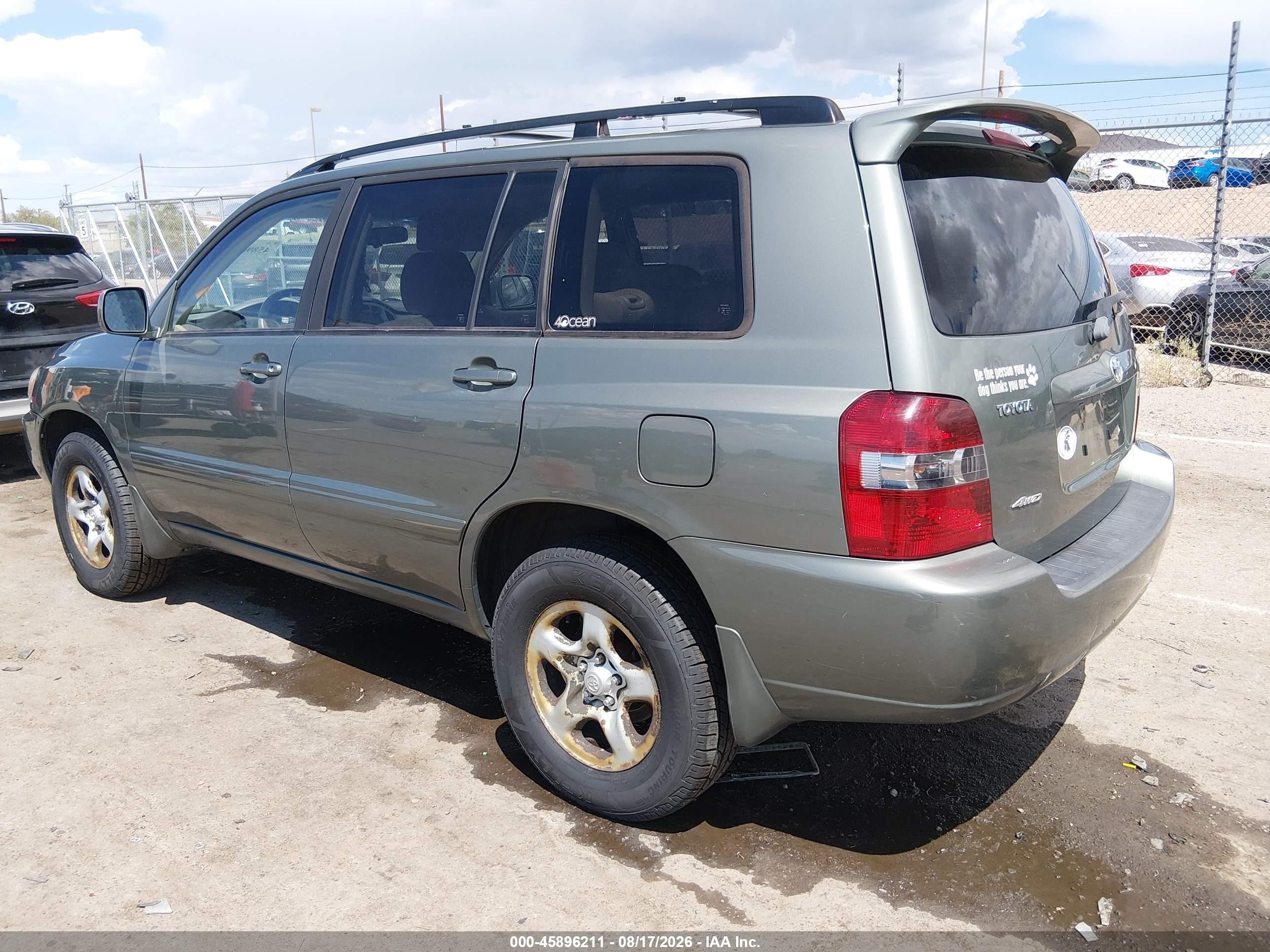 2007 Toyota Highlander   Gray vin: JTEHD21A570049064