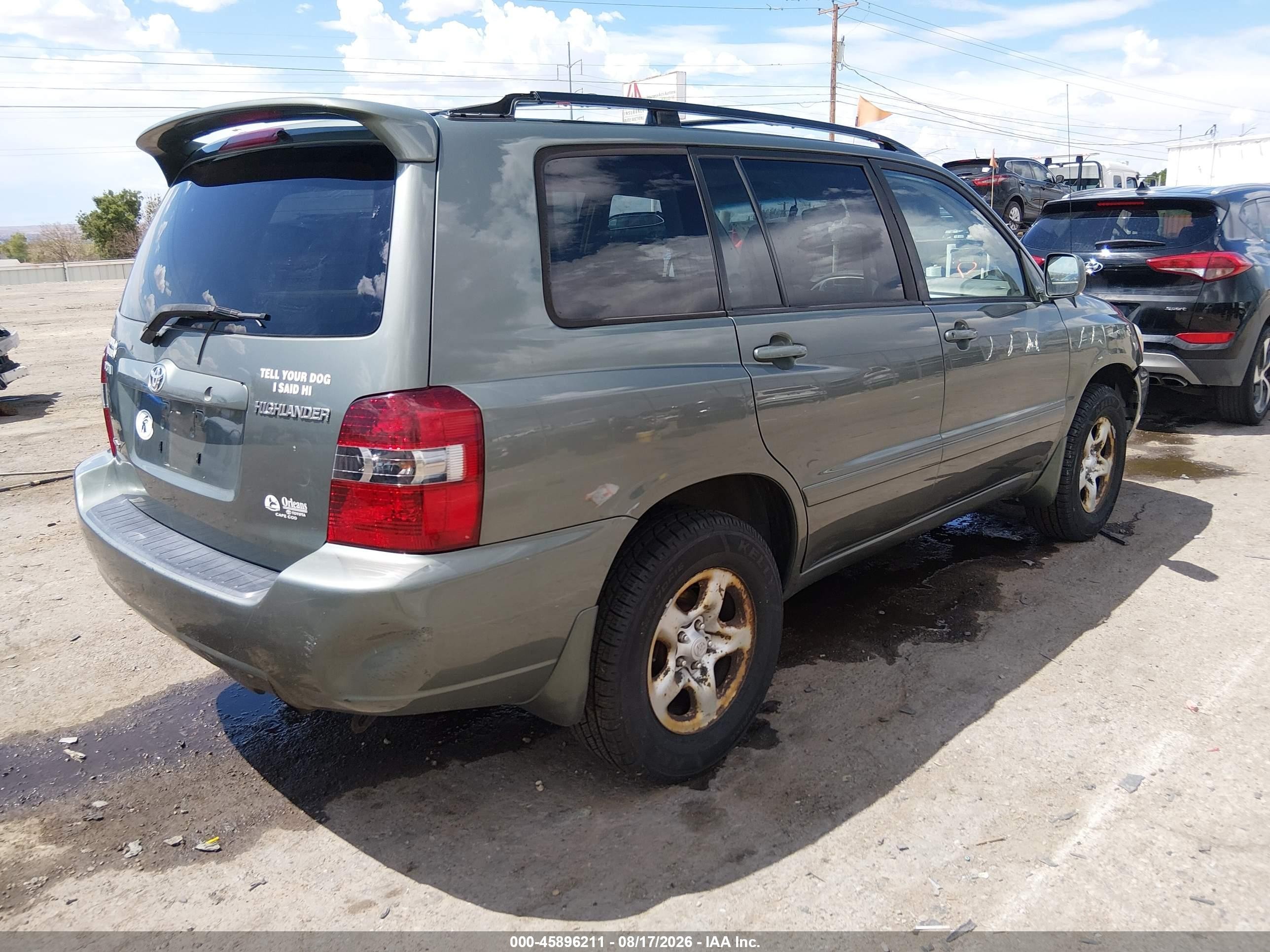2007 Toyota Highlander   Gray vin: JTEHD21A570049064
