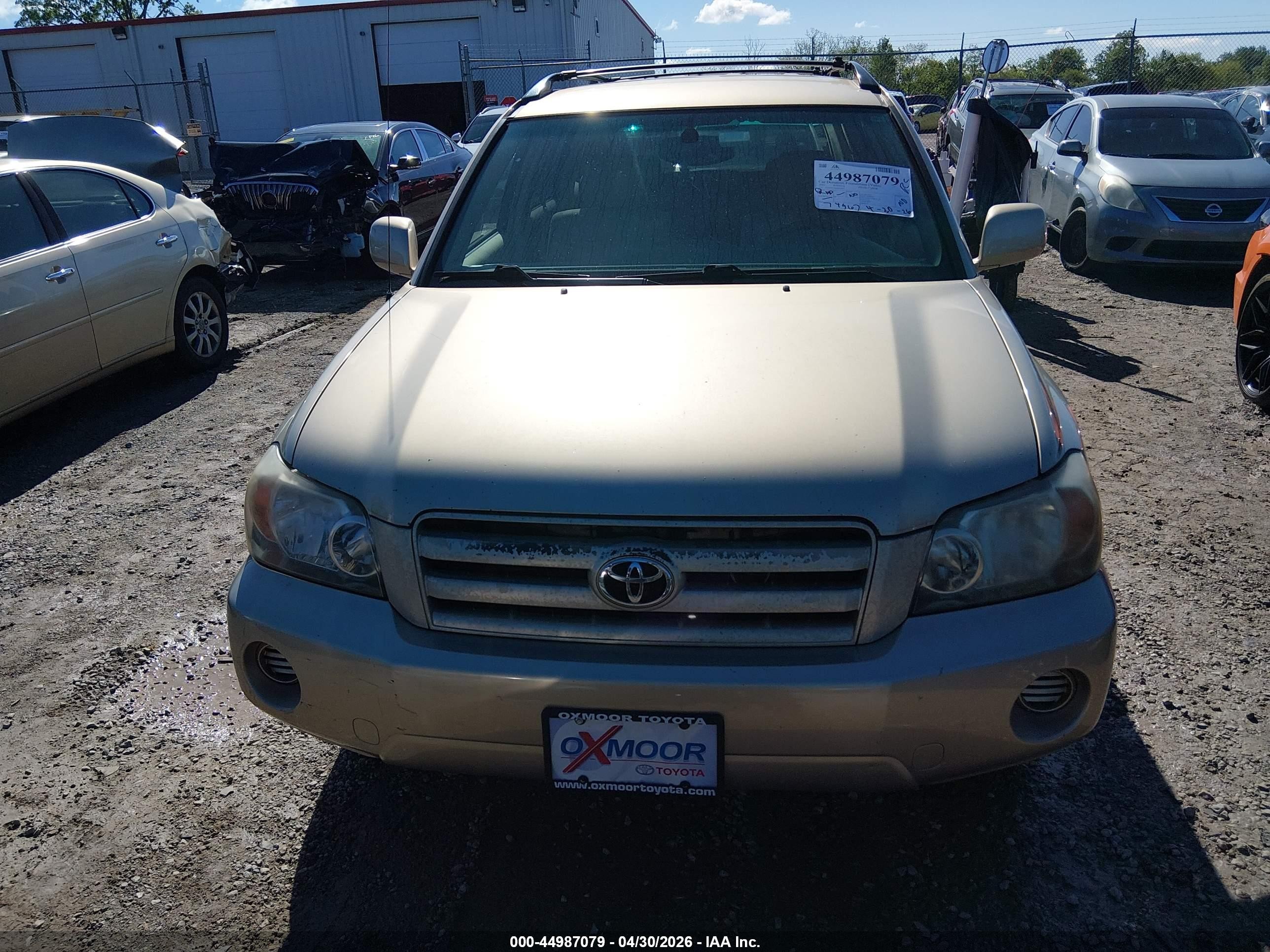 2005 Toyota Highlander   Gold vin: JTEHD21A650036997