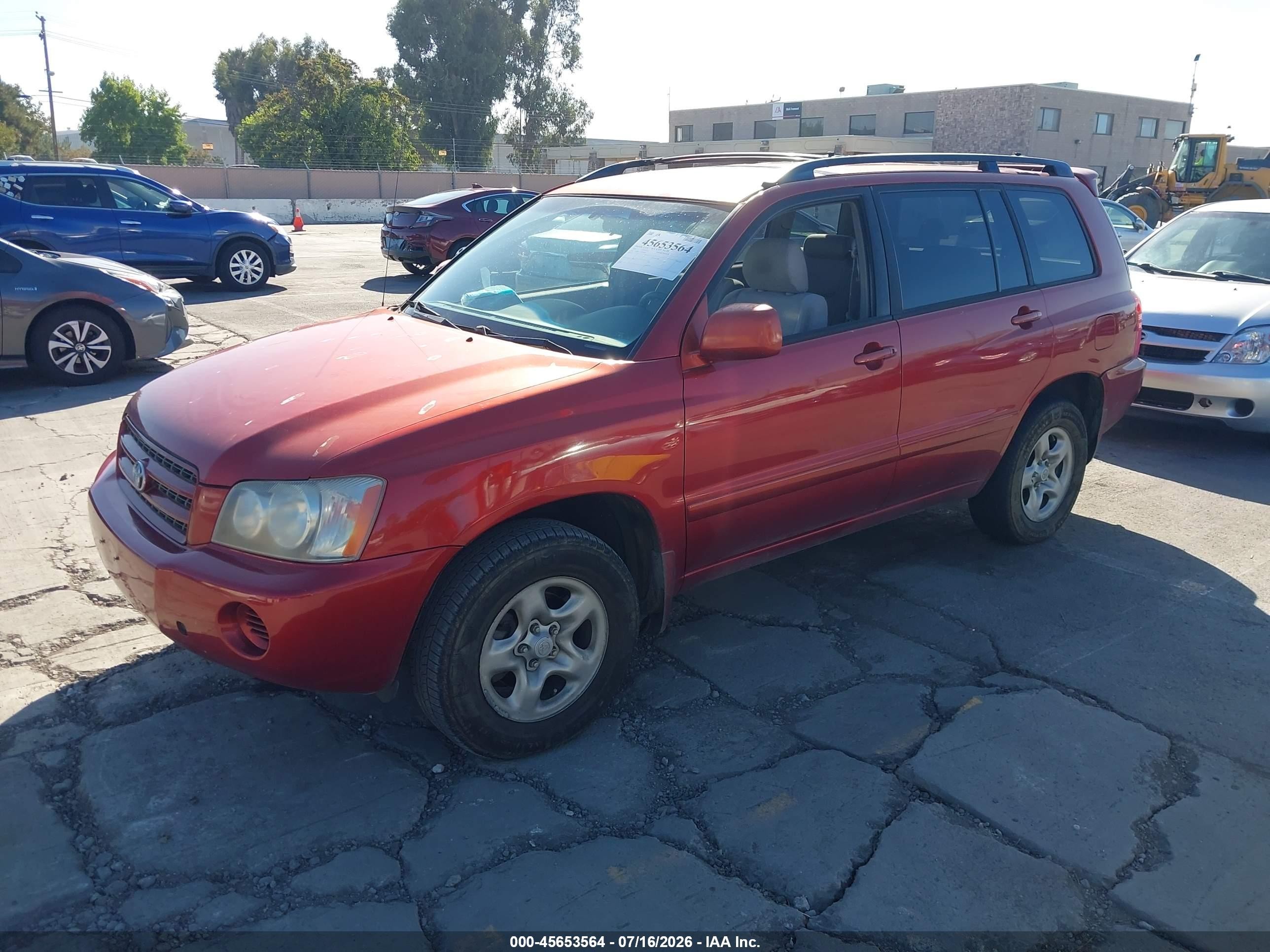 2002 Toyota Highlander   Red vin: JTEHD21A720018133