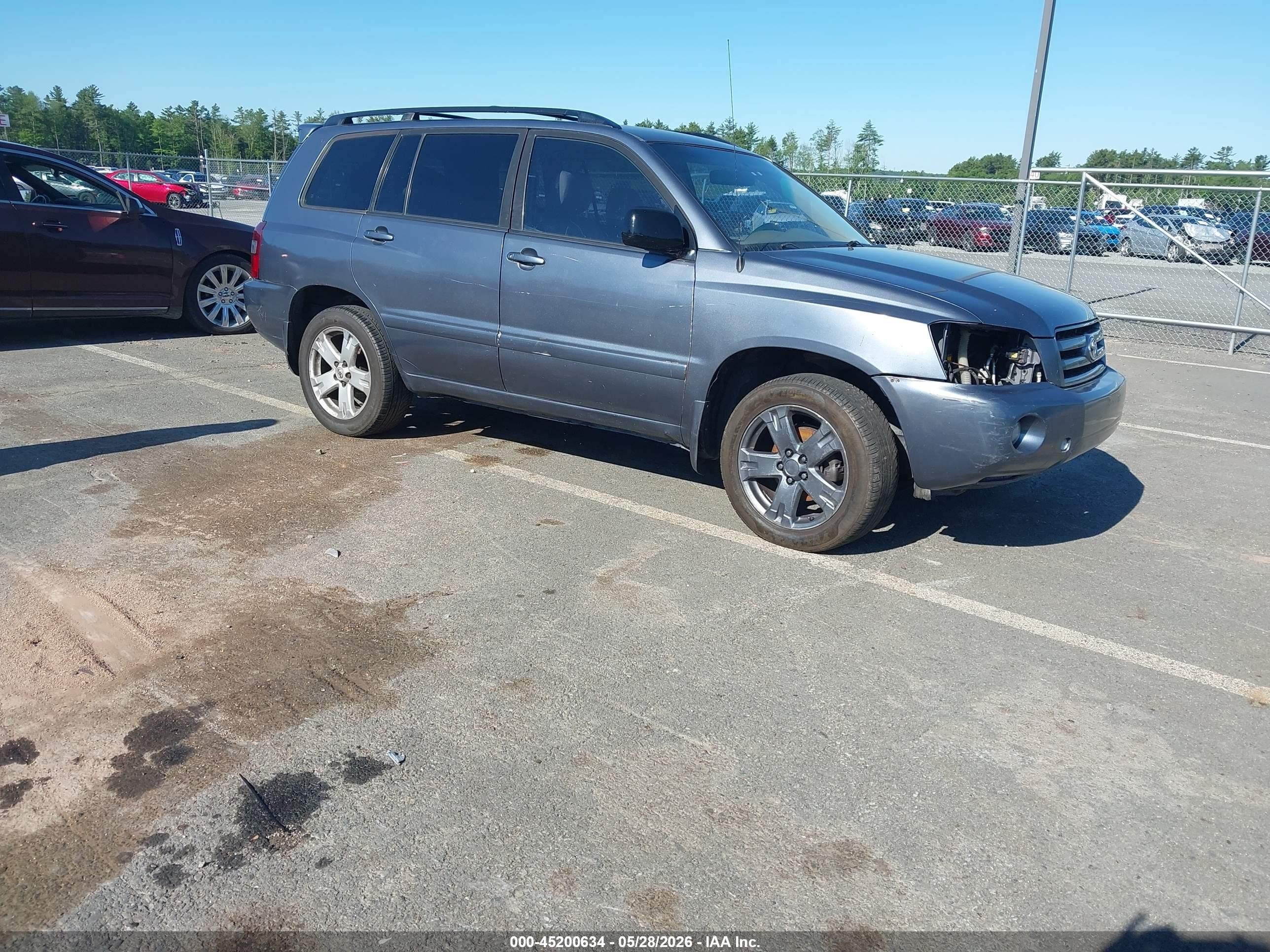 2006 Toyota Highlander   Blue vin: JTEHD21A760042454