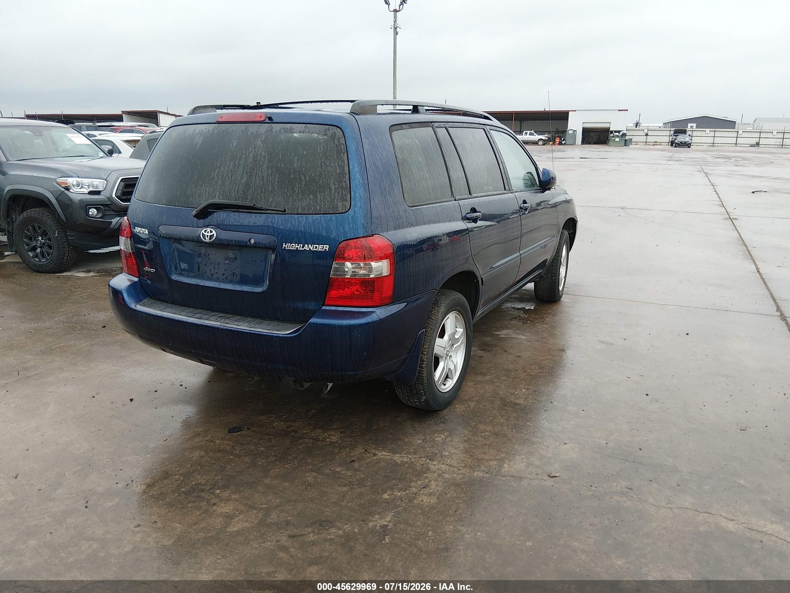 2006 Toyota Highlander   Blue vin: JTEHD21A760043572