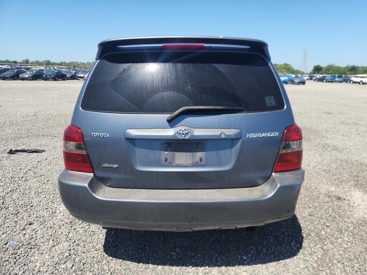 2007 Toyota Highlander Base Blue vin: JTEHD21A870046594