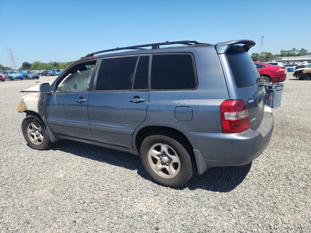 2007 Toyota Highlander Base Blue vin: JTEHD21A870046594