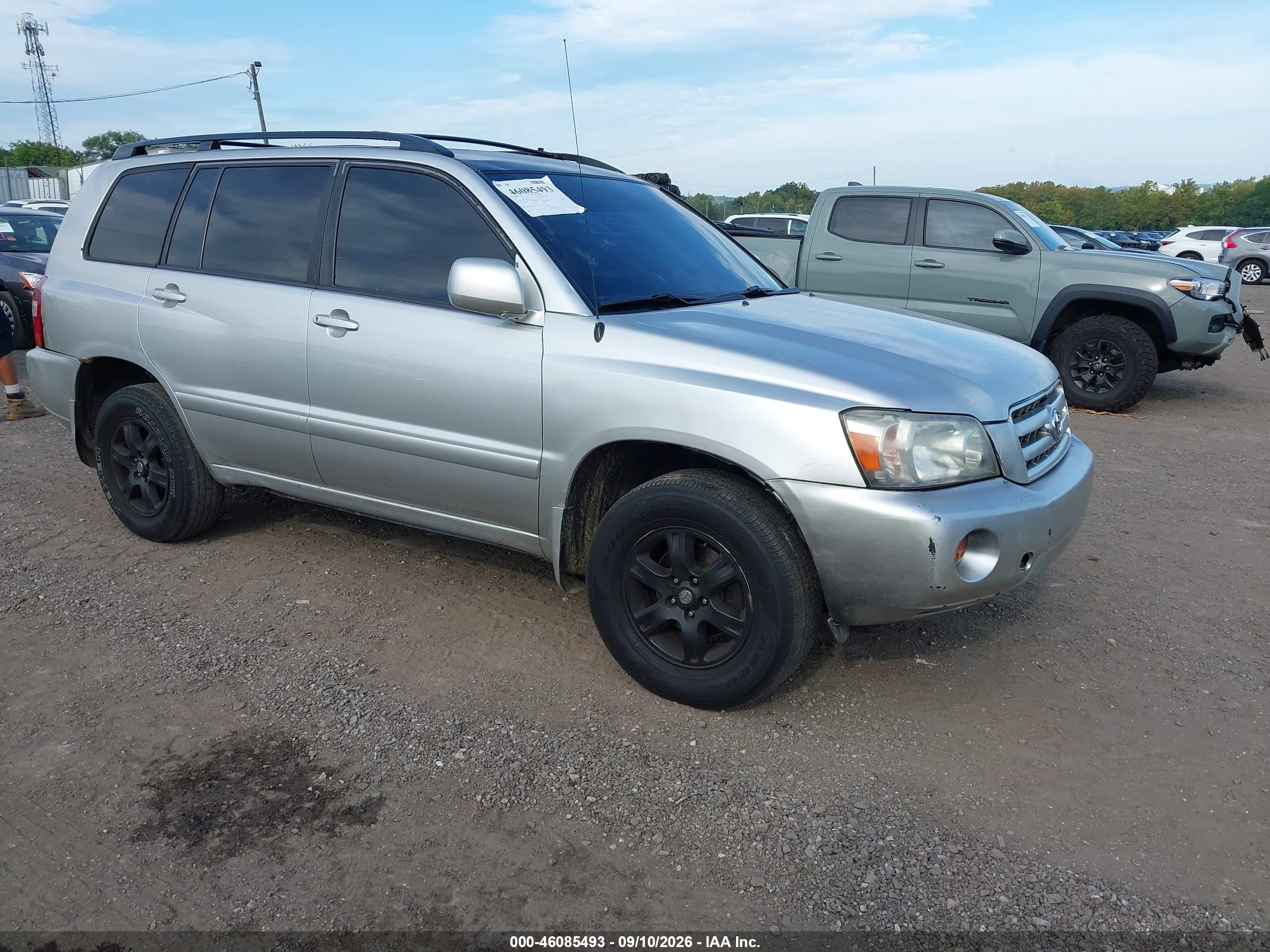 2006 Toyota Highlander   Серебряный vin: JTEHD21AX60045168