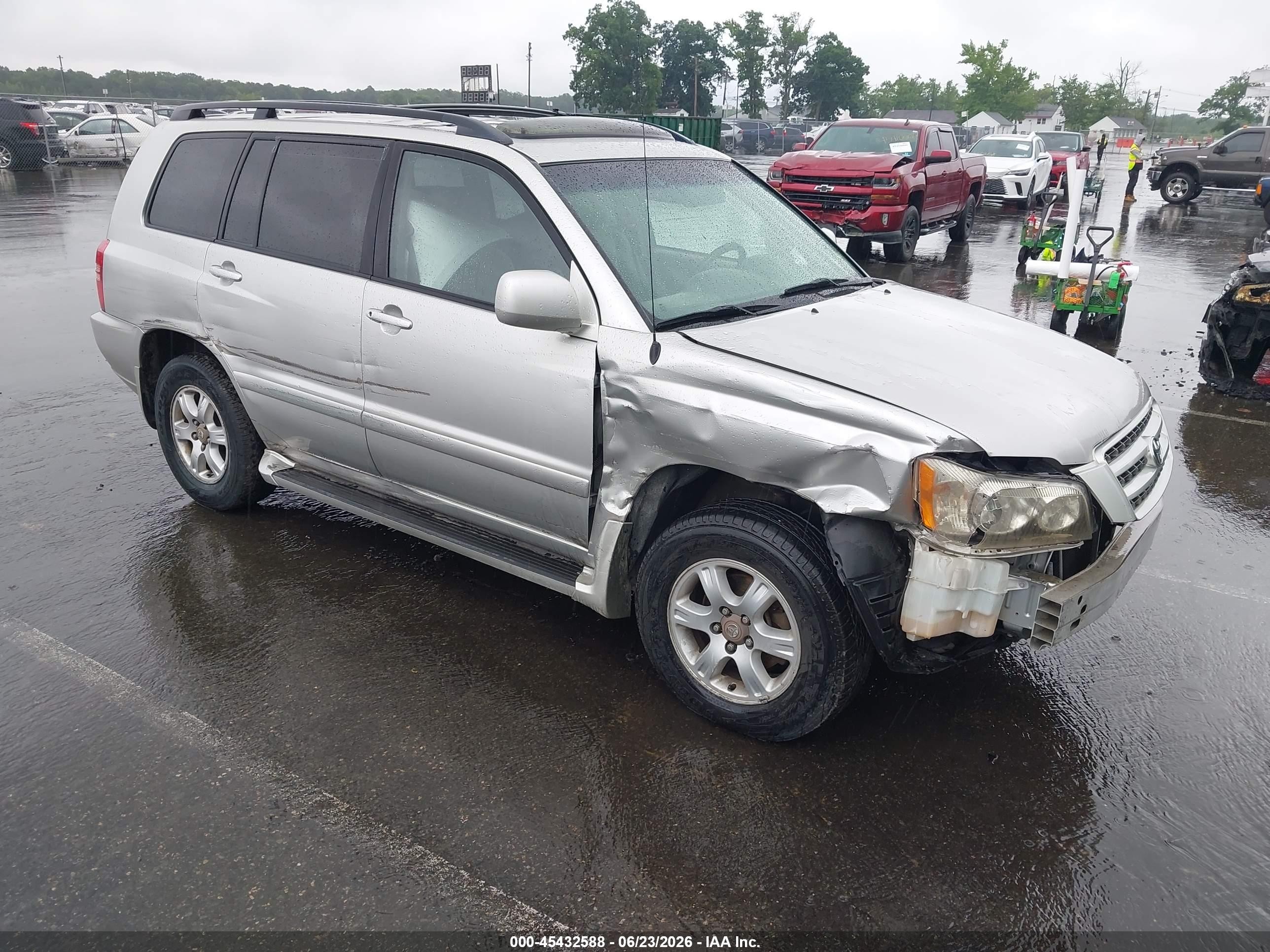 2003 Toyota Highlander V6 Gray vin: JTEHF21A030123656