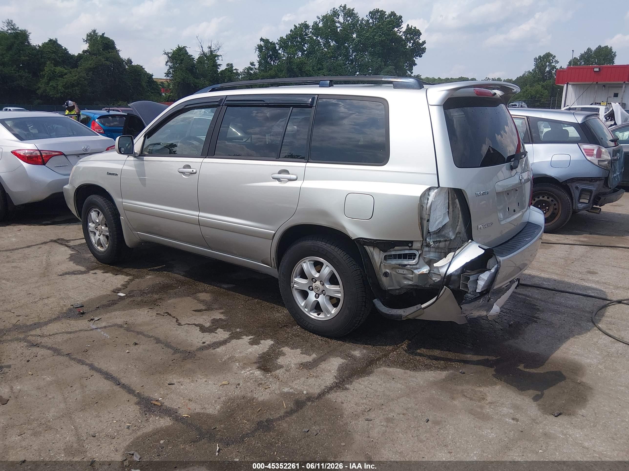 2003 Toyota Highlander Limited V6 Серебряный vin: JTEHF21A030152803