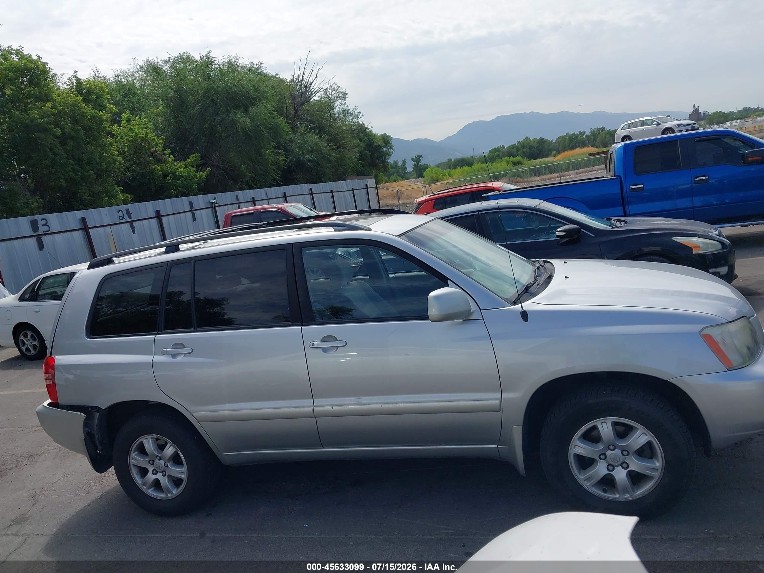 2002 Toyota Highlander V6 Silver vin: JTEHF21A120076944