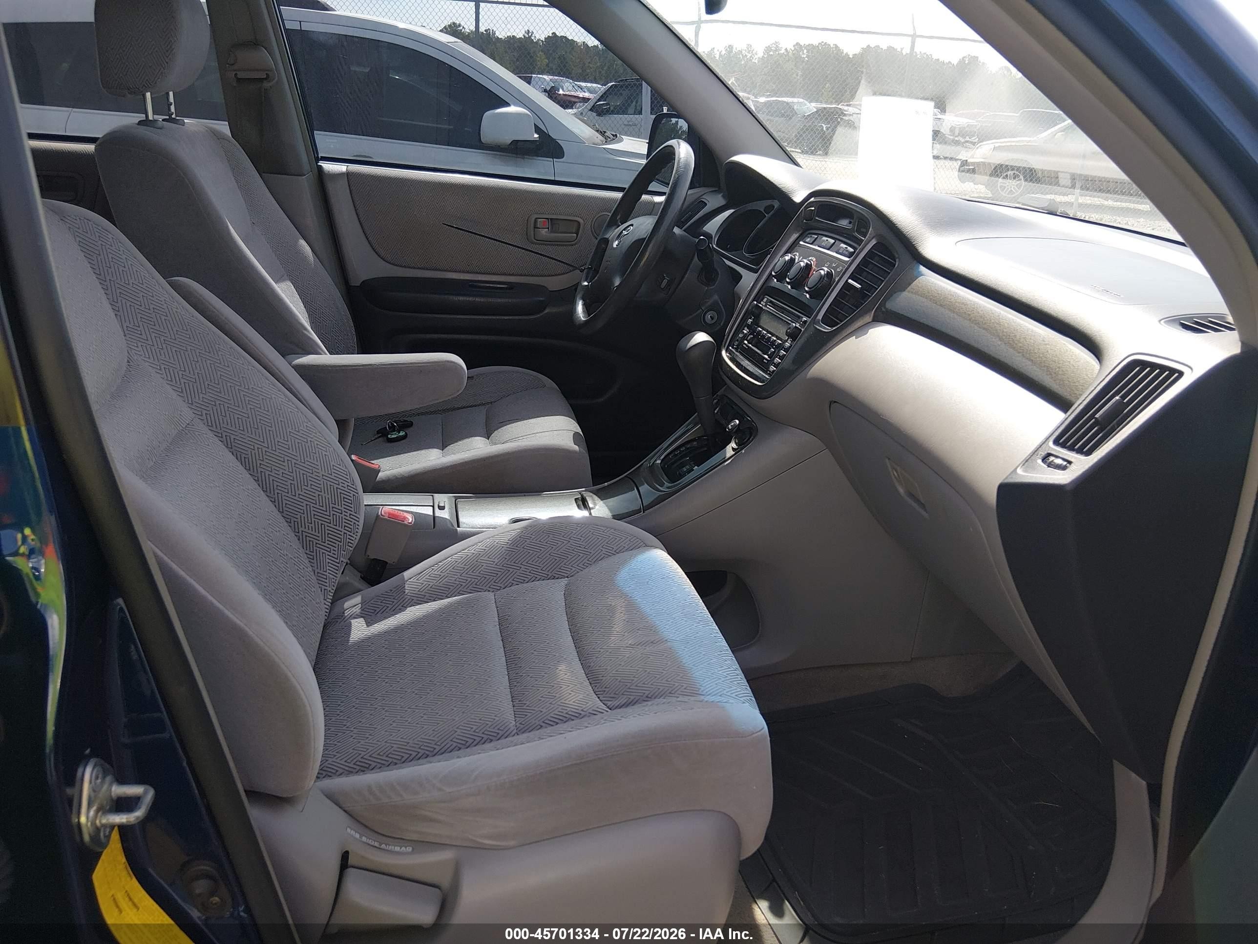 2003 Toyota Highlander V6 Blue vin: JTEHF21A230150714