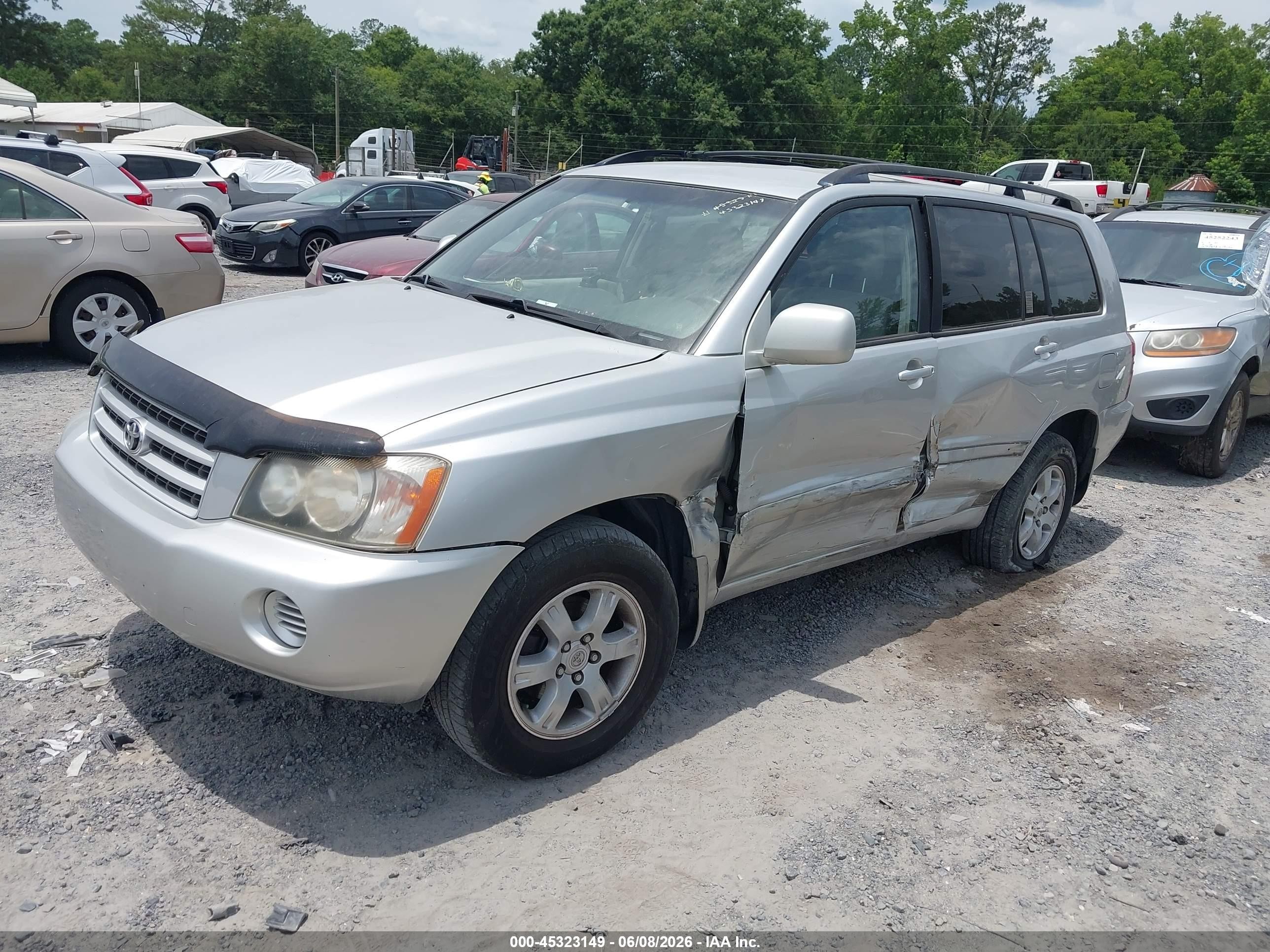 2001 Toyota Highlander V6 Gray vin: JTEHF21A310035133