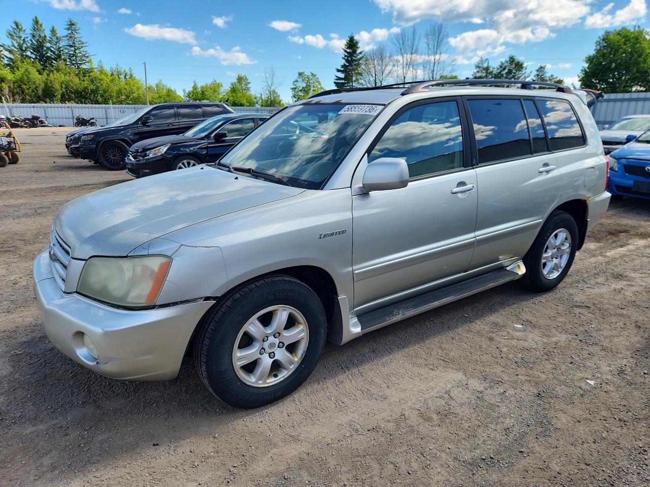 2003 Toyota Highlander Limited Silver vin: JTEHF21A330125014