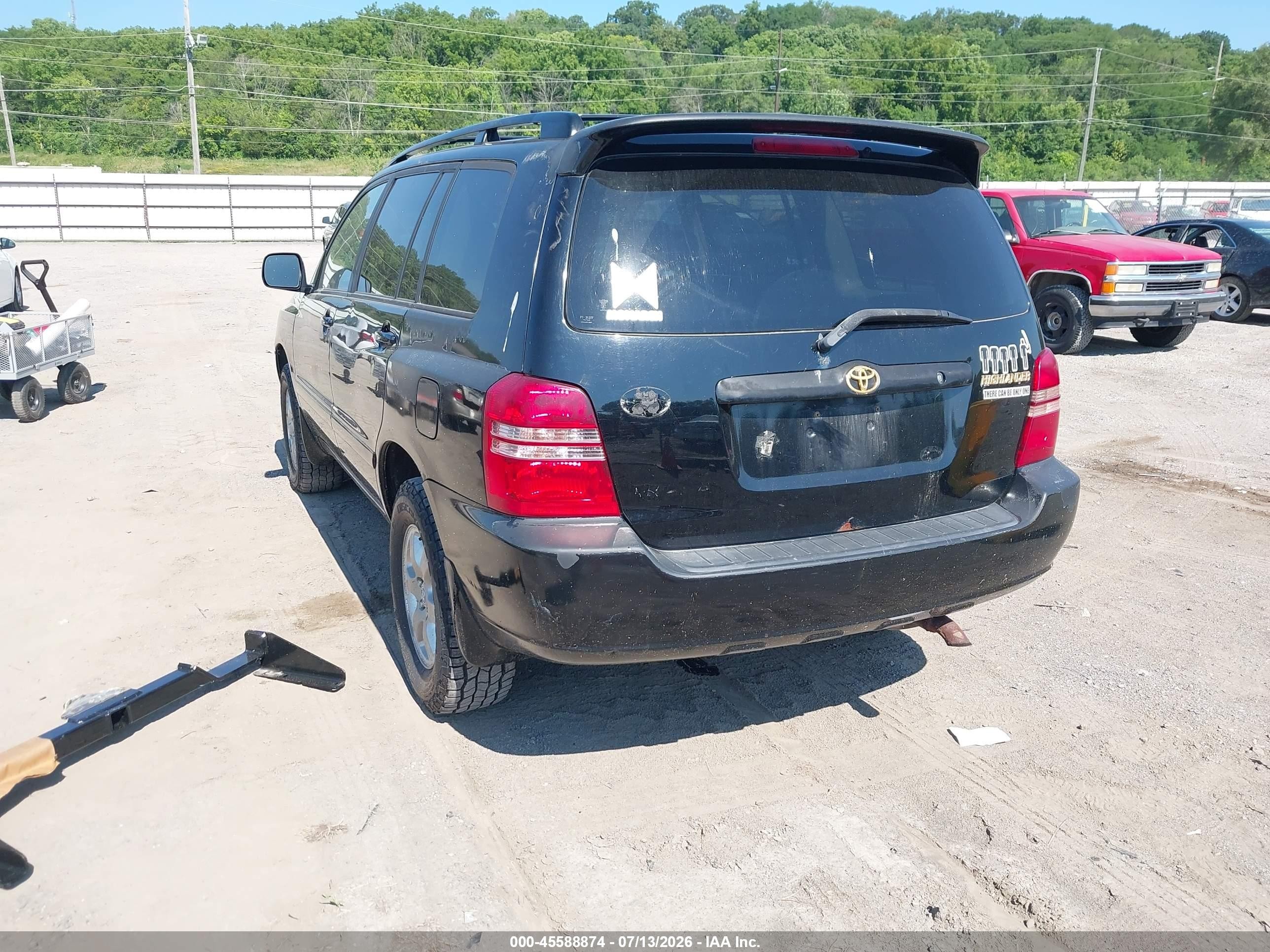 2001 Toyota Highlander V6 Черный vin: JTEHF21A410015733