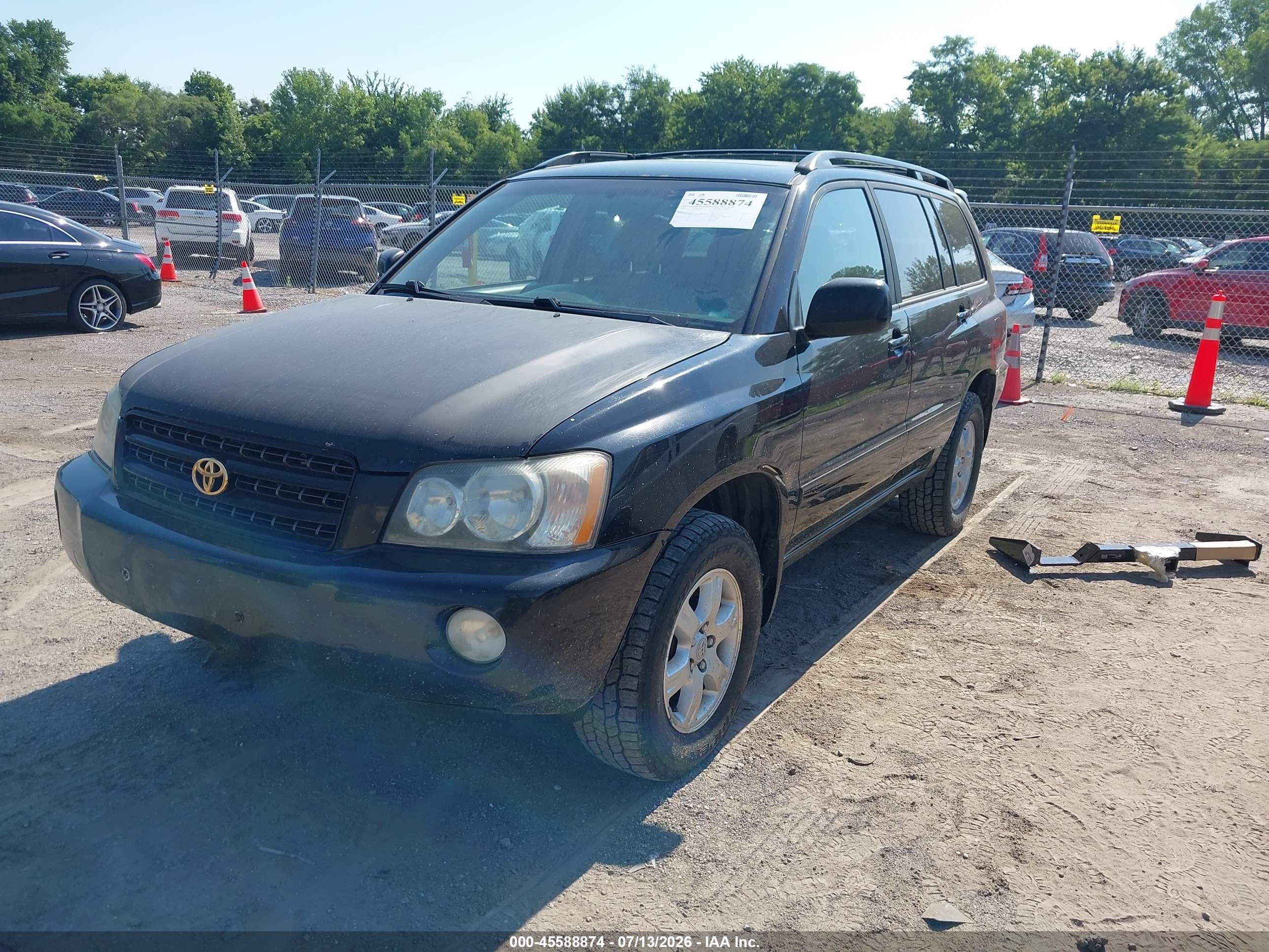2001 Toyota Highlander V6 Черный vin: JTEHF21A410015733
