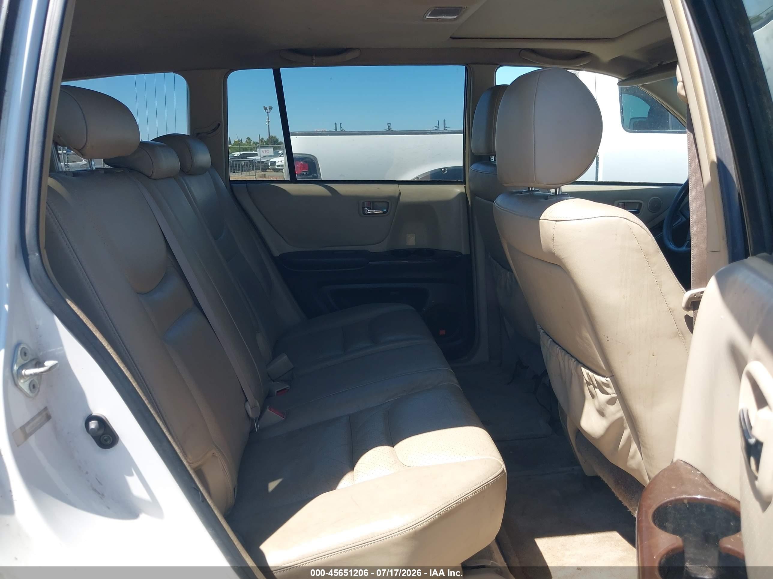 2001 Toyota Highlander V6 White vin: JTEHF21A410035111