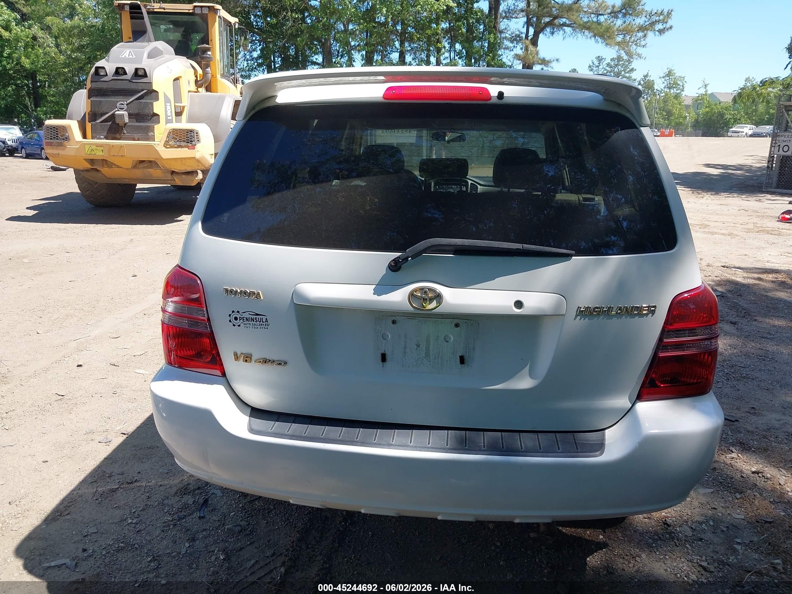 2002 Toyota Highlander V6 White vin: JTEHF21A420047535