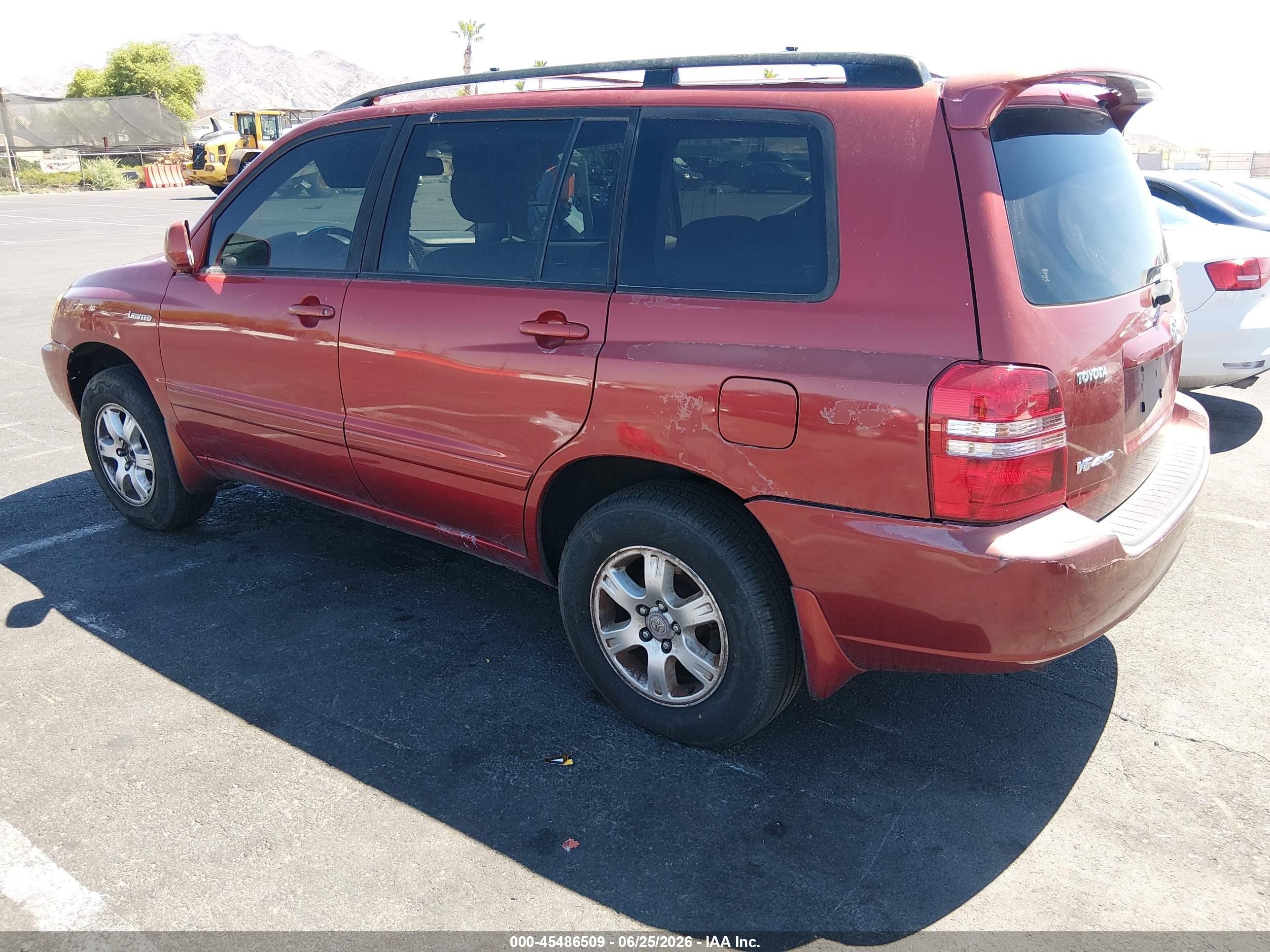 2002 Toyota Highlander Limited V6 Red vin: JTEHF21A420089042