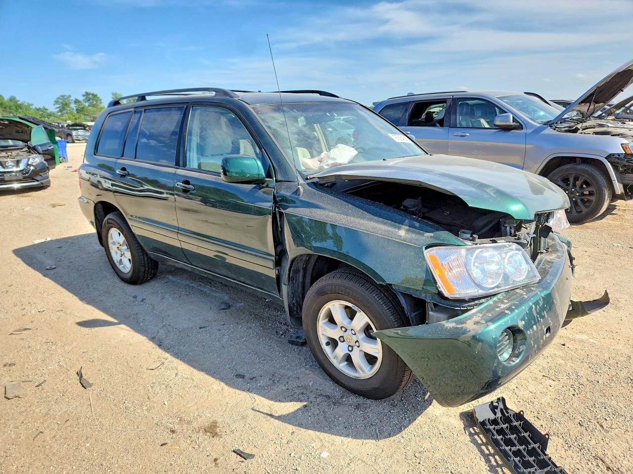 2002 Toyota Highlander Limited Green vin: JTEHF21A520042375