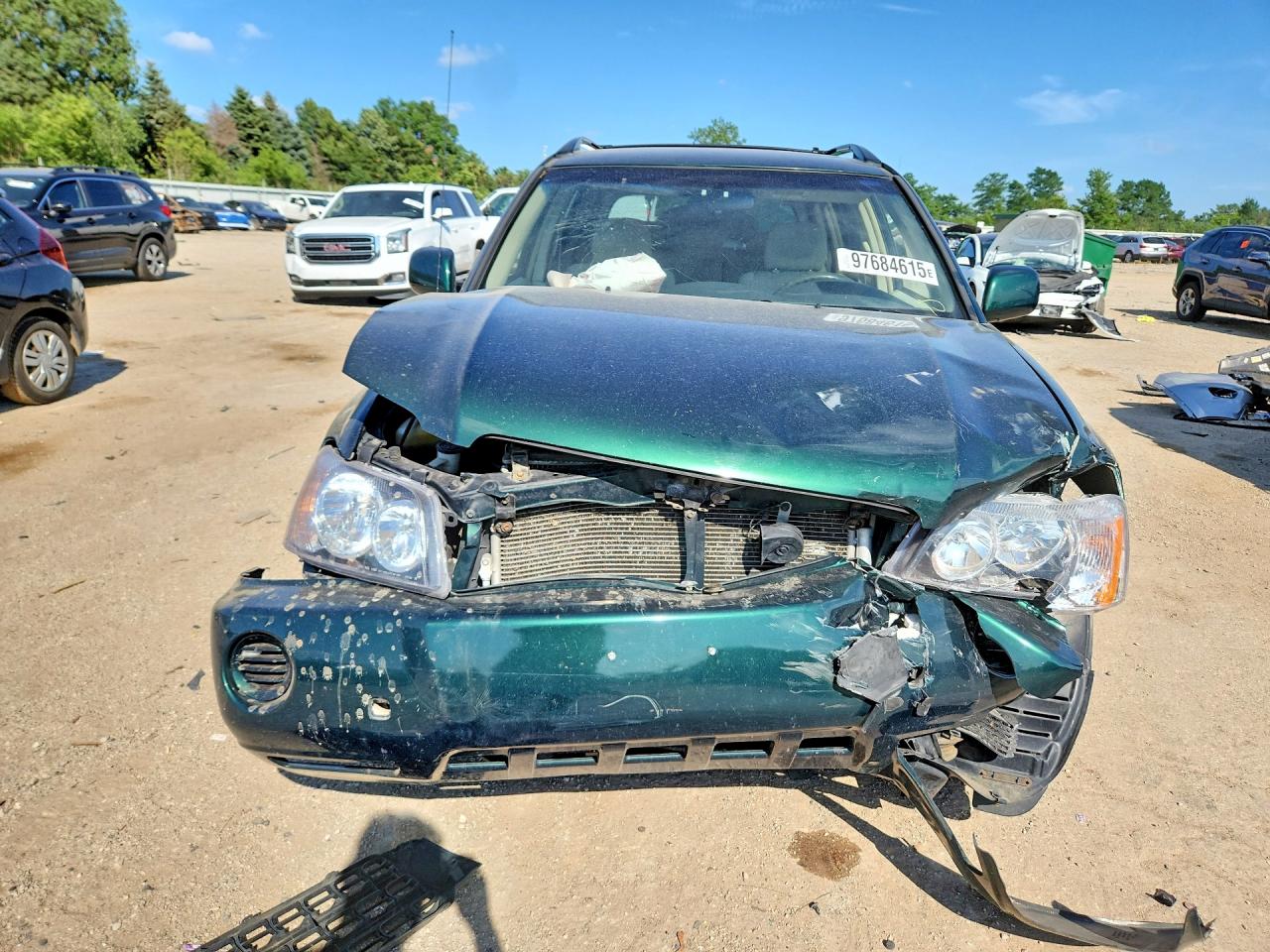 2002 Toyota Highlander Limited Green vin: JTEHF21A520042375